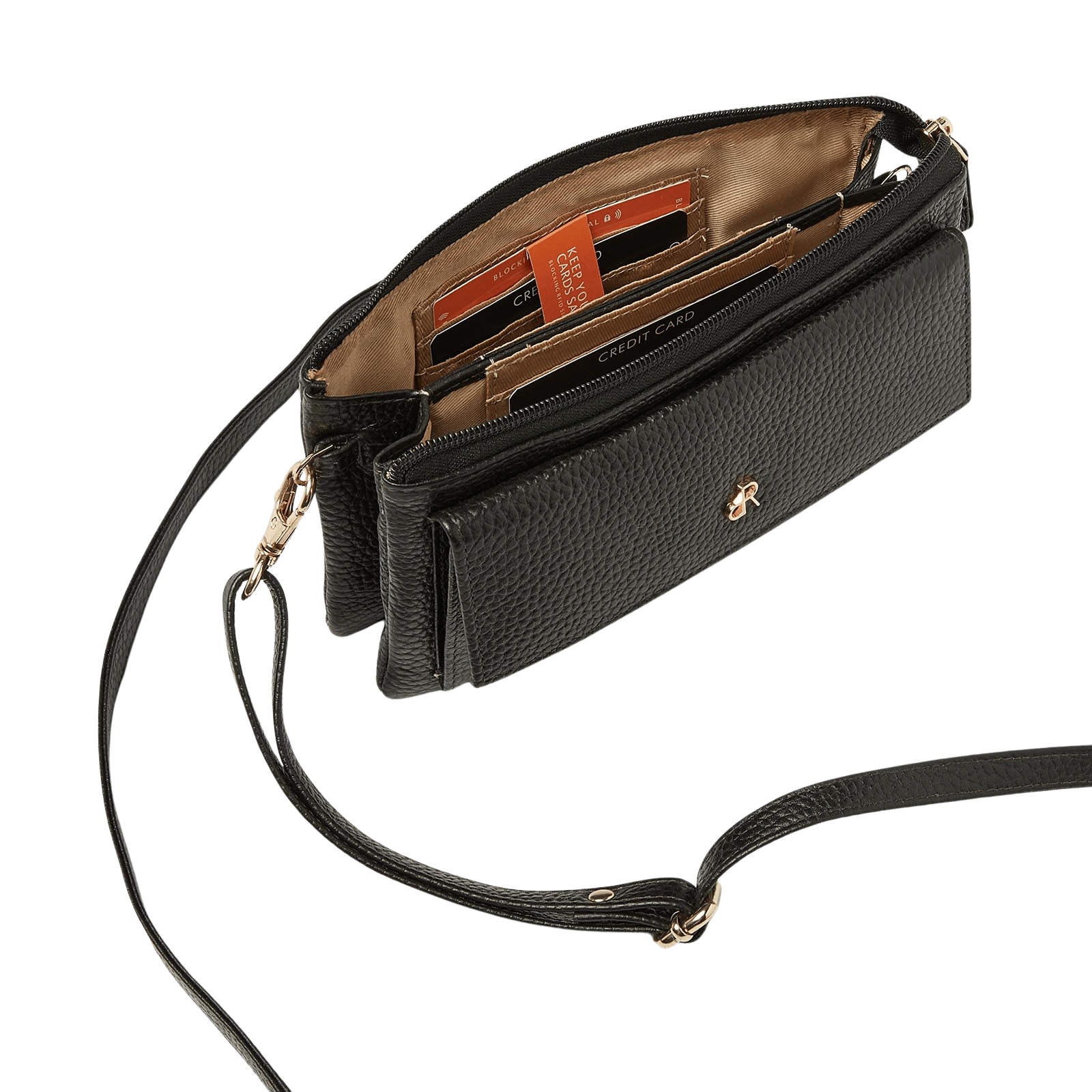 Schoudertas voor dames, multifunctioneel, met rits en opbergvakken