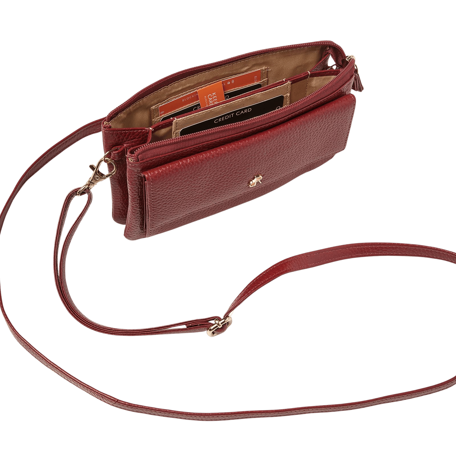 Schoudertas voor dames, multifunctioneel, met rits en opbergvakken