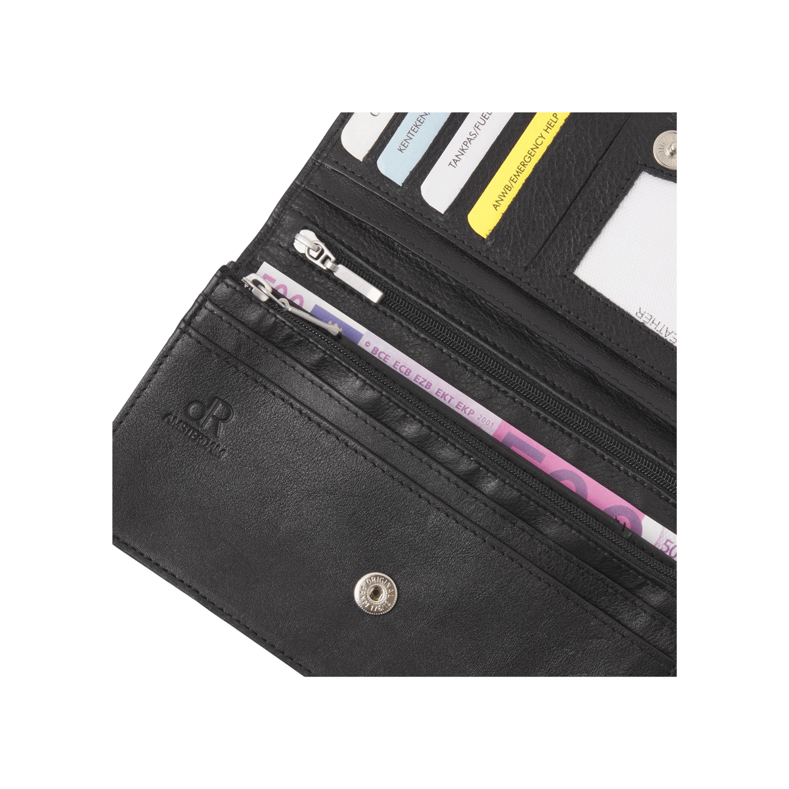 Ruime Damesportemonnee met RFID Bescherming en Overslagfunctie