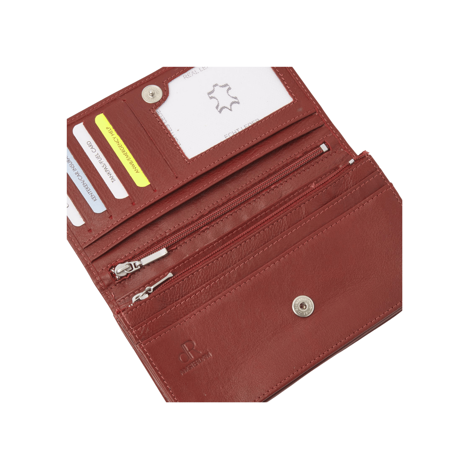 Ruime Damesportemonnee met RFID Bescherming en Overslagfunctie