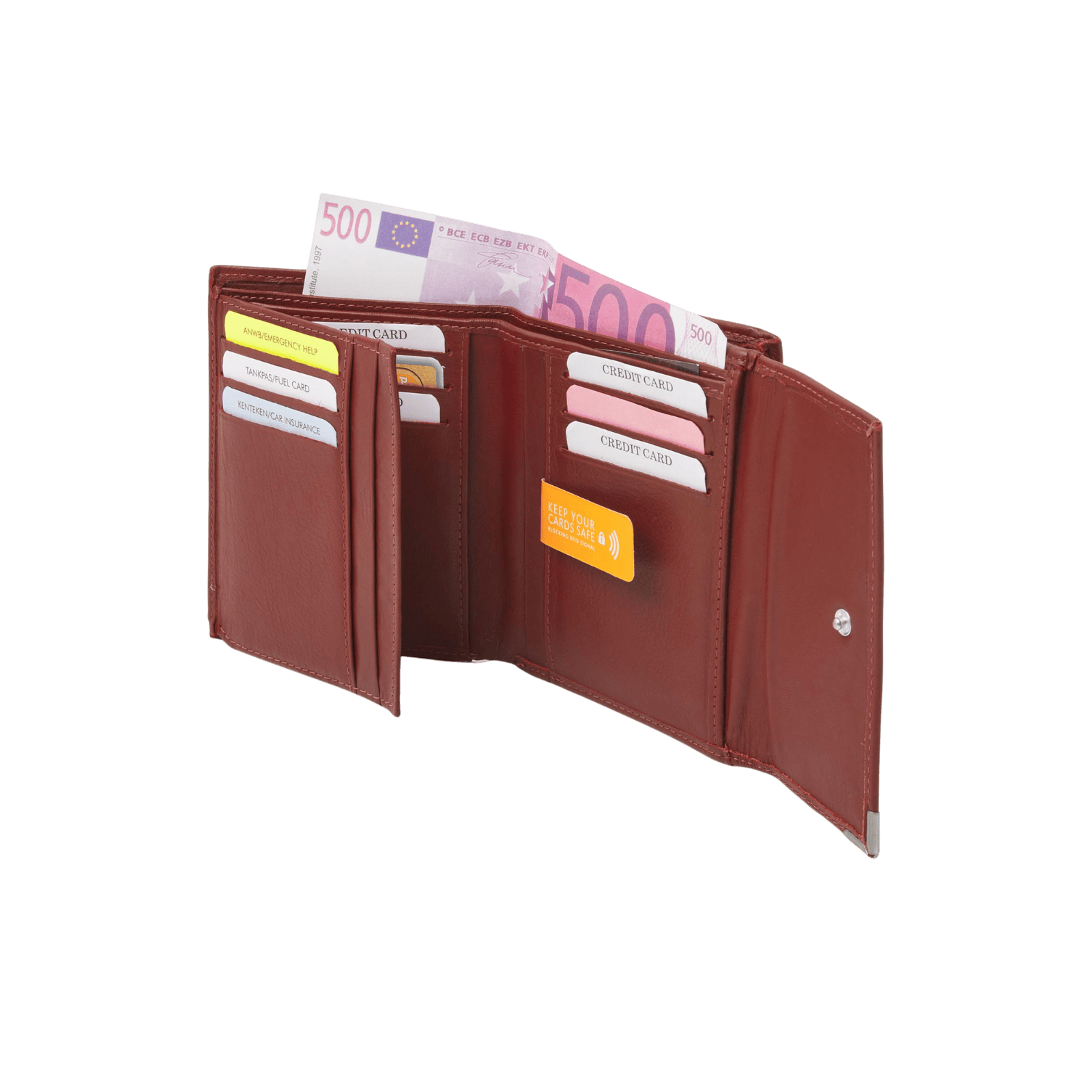 Compacte Damesportemonnee met Rits, Multifunctioneel en Stijlvol