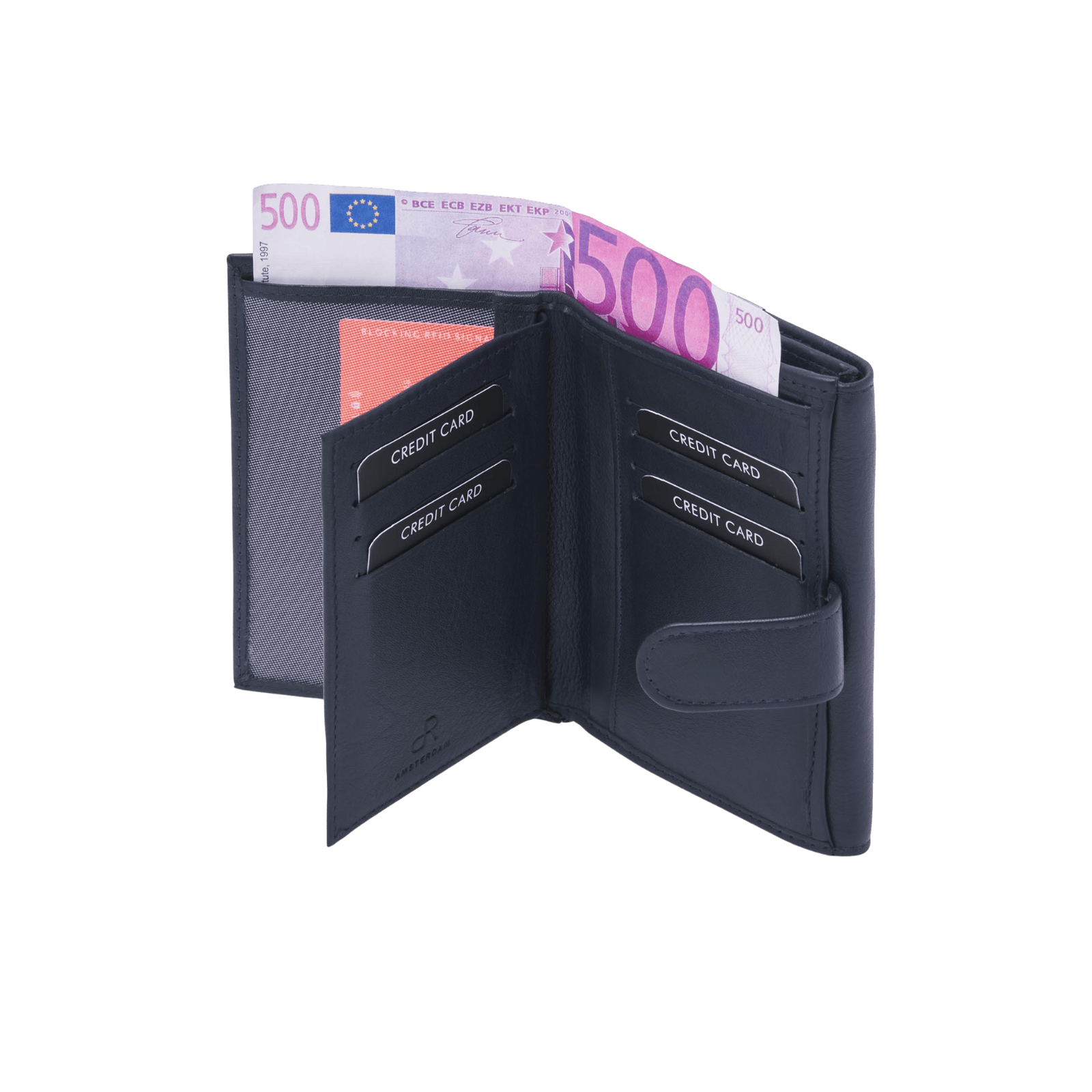 Damesportemonnee met RFID, 11 Pasjesvakken en Muntgeldvak