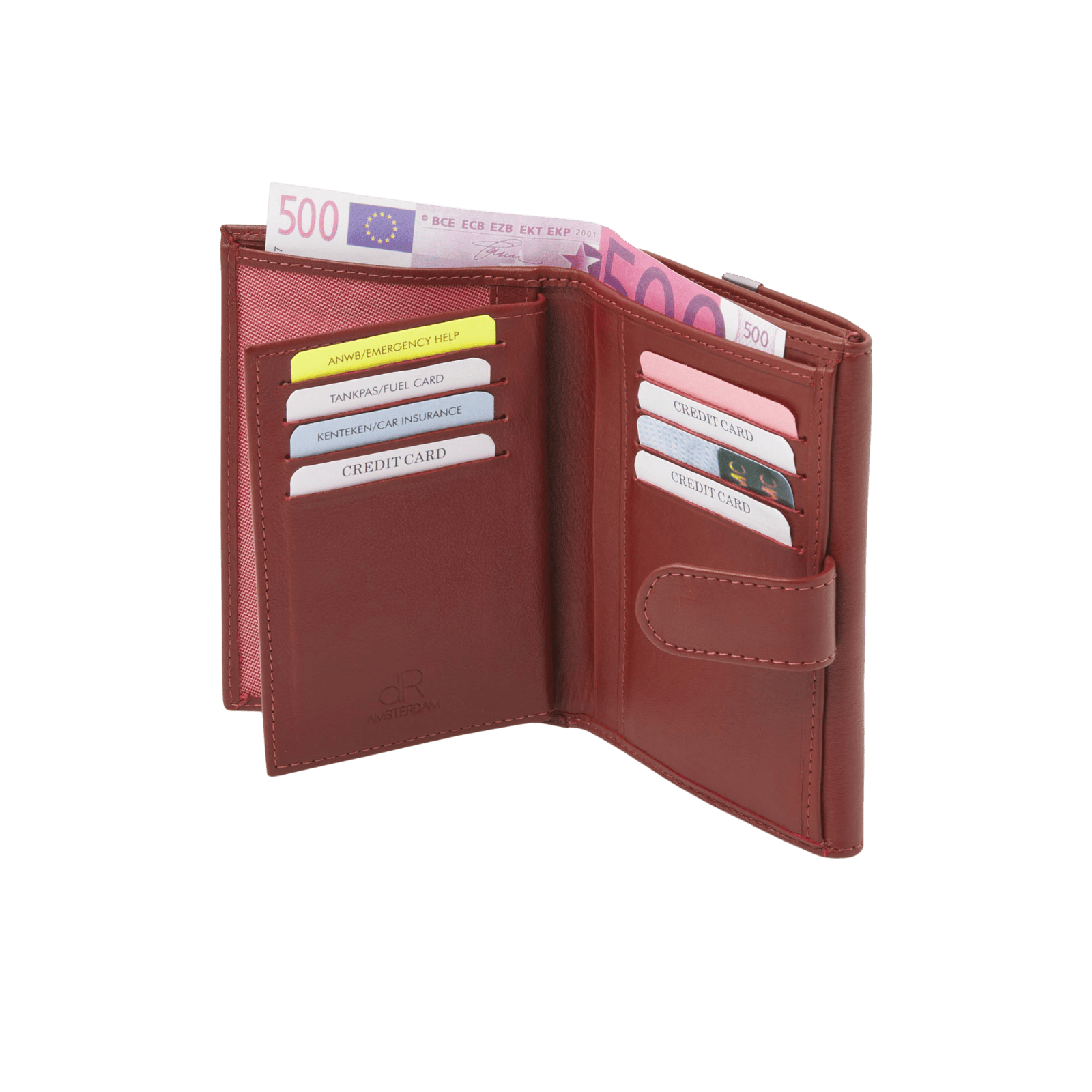 Damesportemonnee met RFID, 11 Pasjesvakken en Muntgeldvak