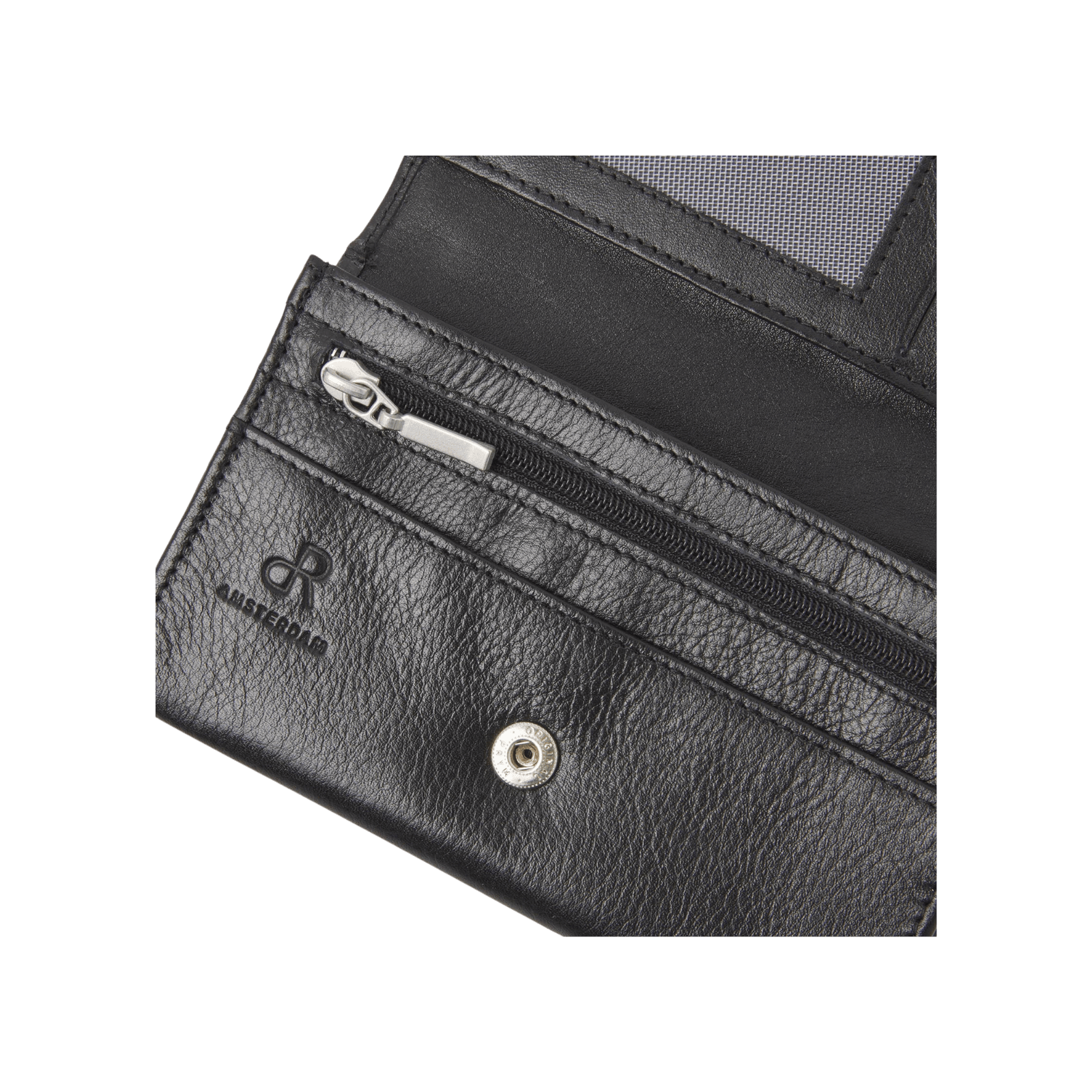 Damesportemonnee met RFID bescherming, overslag en 15 opbergvakjes