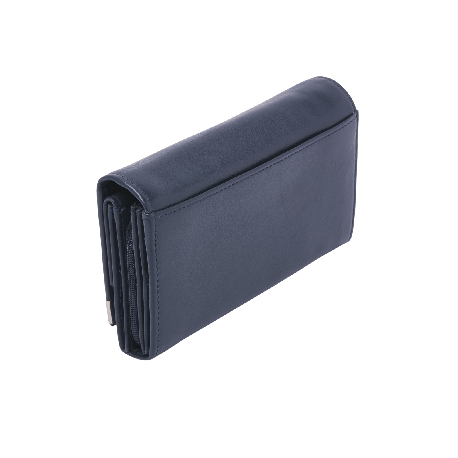 Damesportemonnee met rits, overslag en 7 pasjesvakken, leer