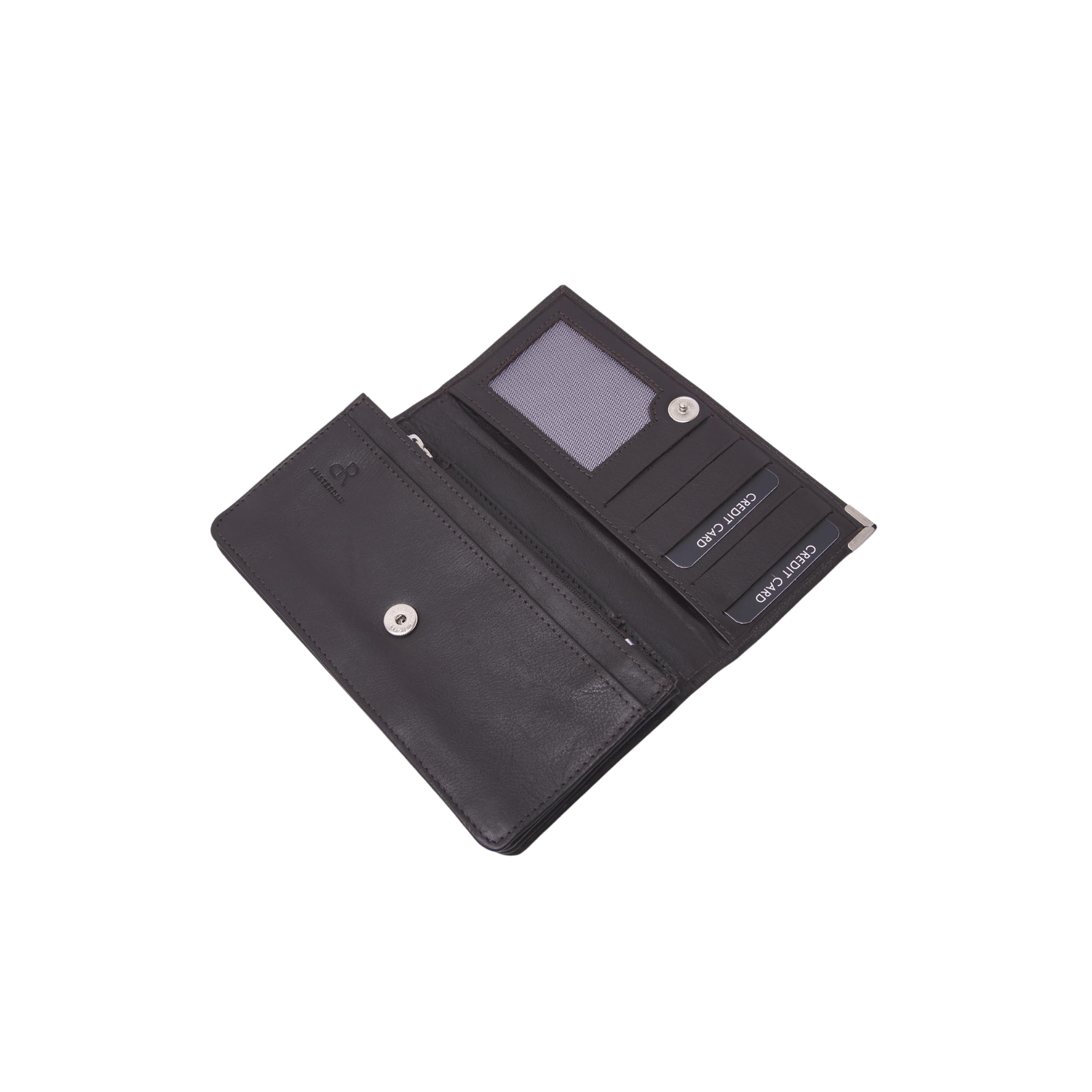 Damesportemonnee met rits, 12 pasjesvakken en RFID bescherming