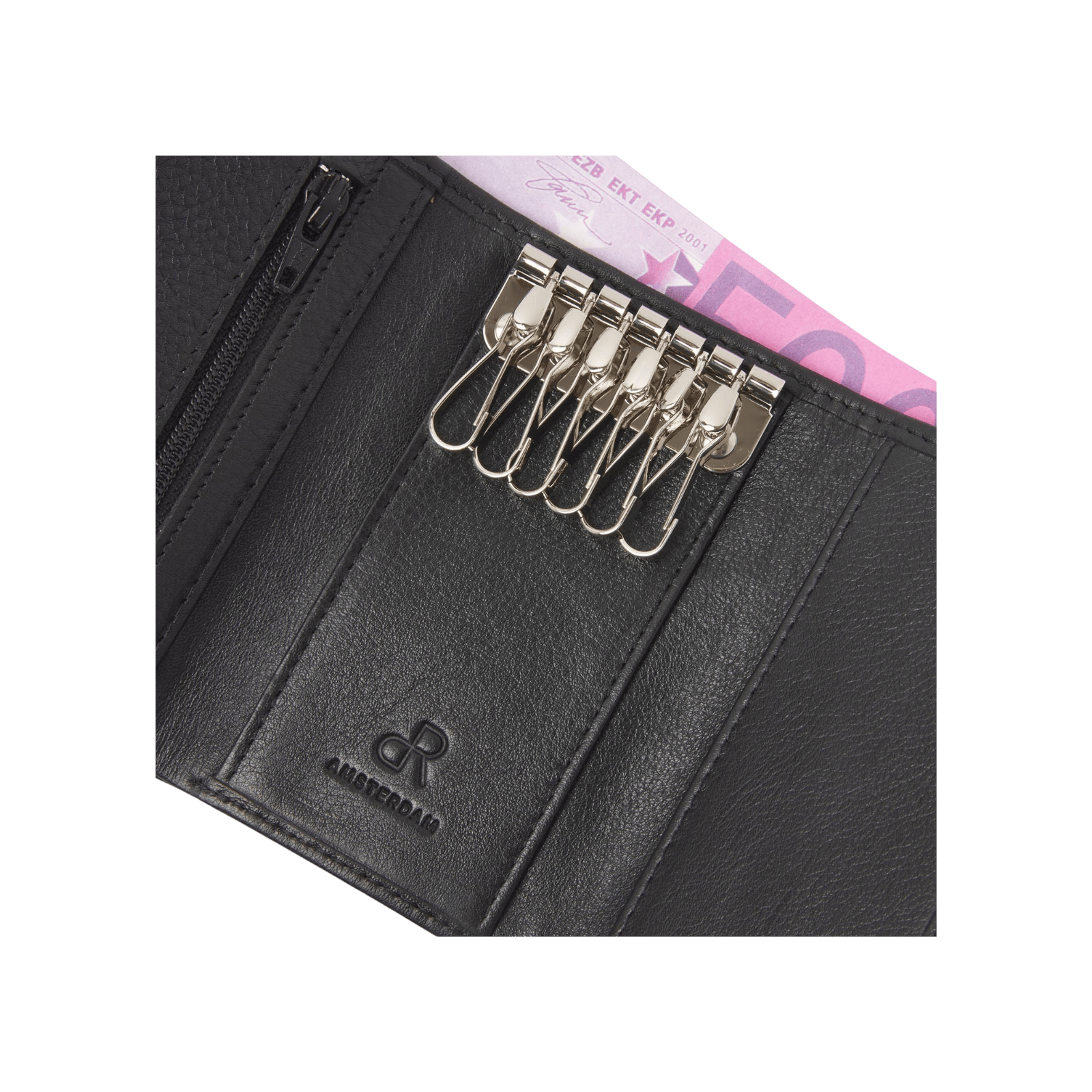 Sleutel-etui voor sleutels, muntgeld en persoonlijke items met rits