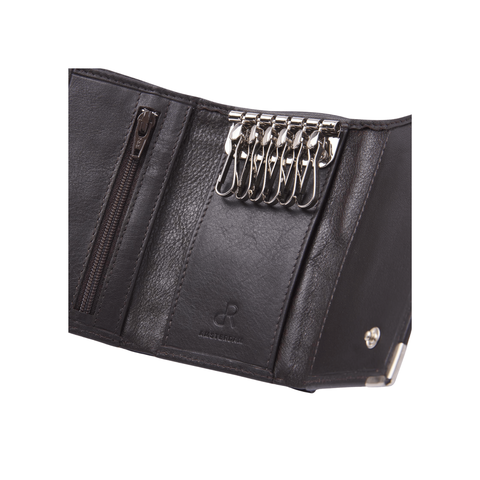 Sleutel-etui voor sleutels, muntgeld en persoonlijke items met rits