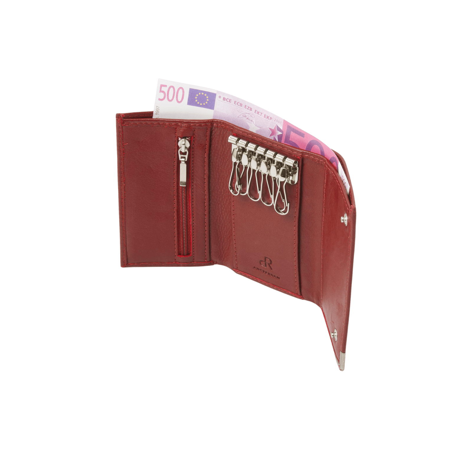 Sleutel-etui voor sleutels, muntgeld en persoonlijke items met rits