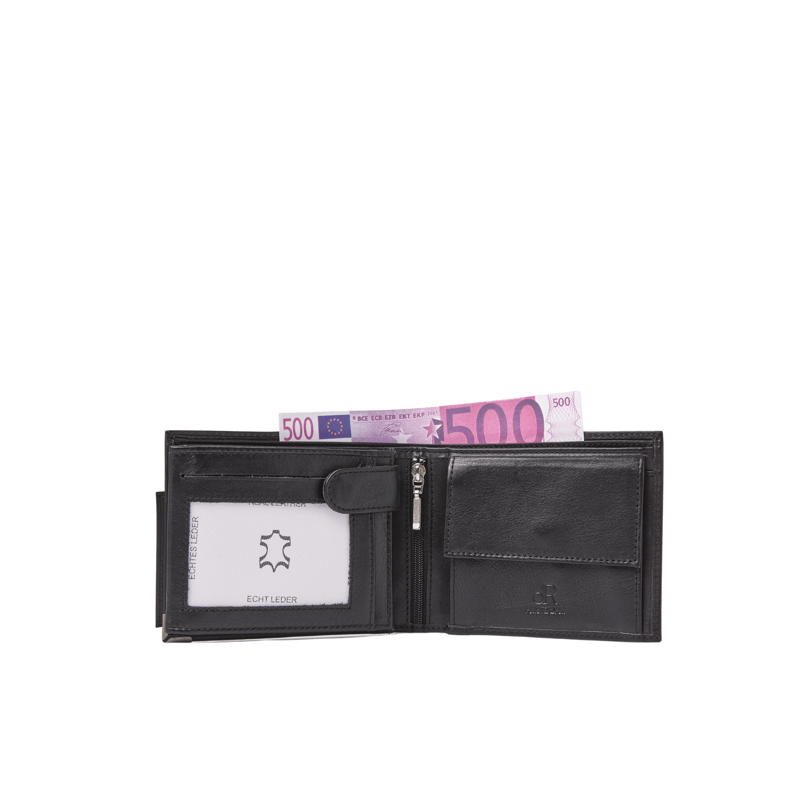 Billfold portemonnee heren met ruimte voor 10 passen en RFID bescherming