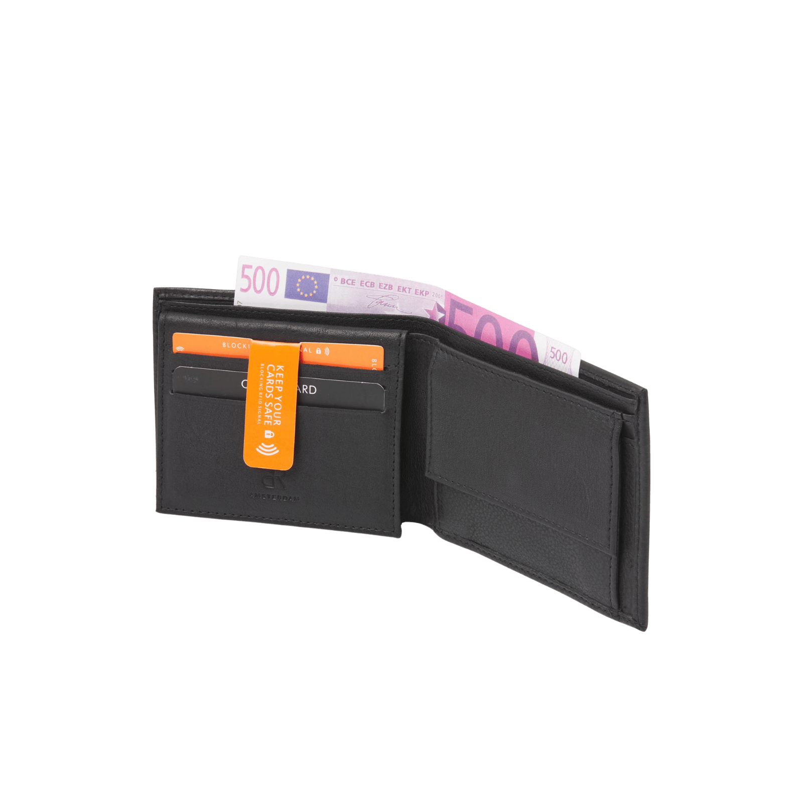 Billfold portemonnee heren met RFID-bescherming en ruimte voor 8 passen