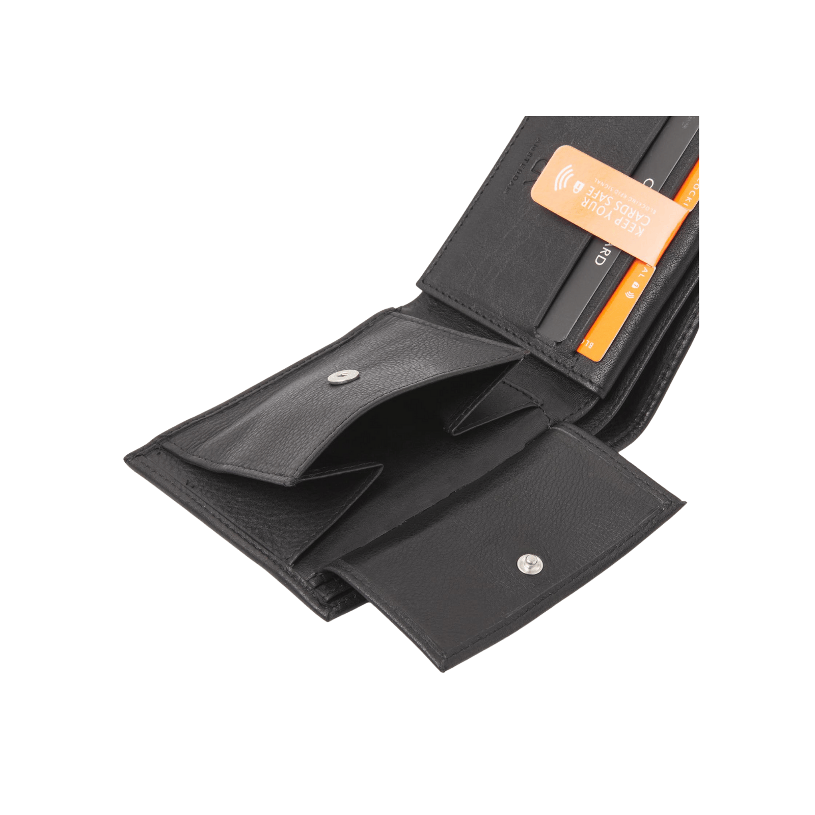 Billfold portemonnee heren met RFID-bescherming en ruimte voor 8 passen