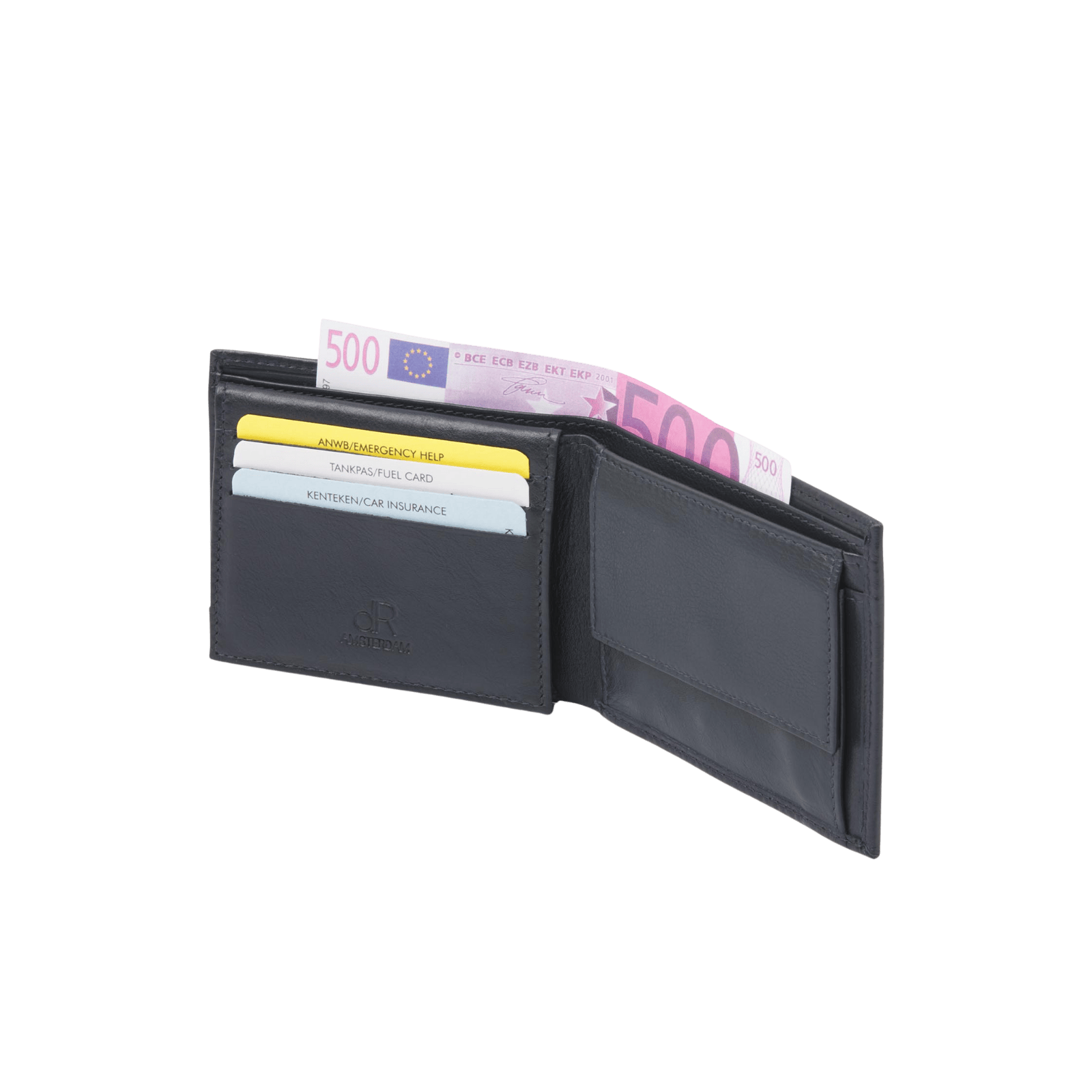 Billfold portemonnee heren met RFID-bescherming en ruimte voor 8 passen
