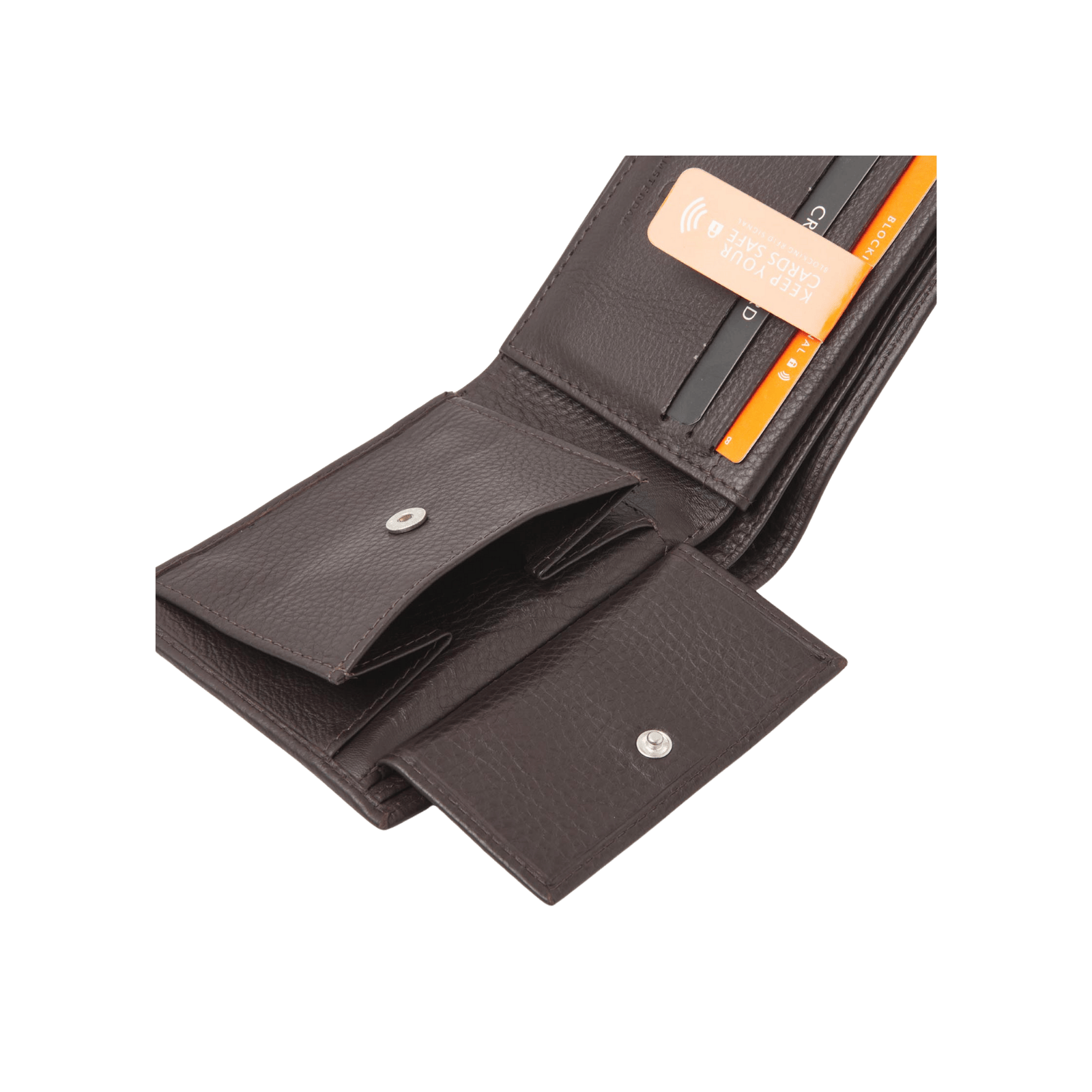 Billfold portemonnee heren met RFID-bescherming en ruimte voor 8 passen