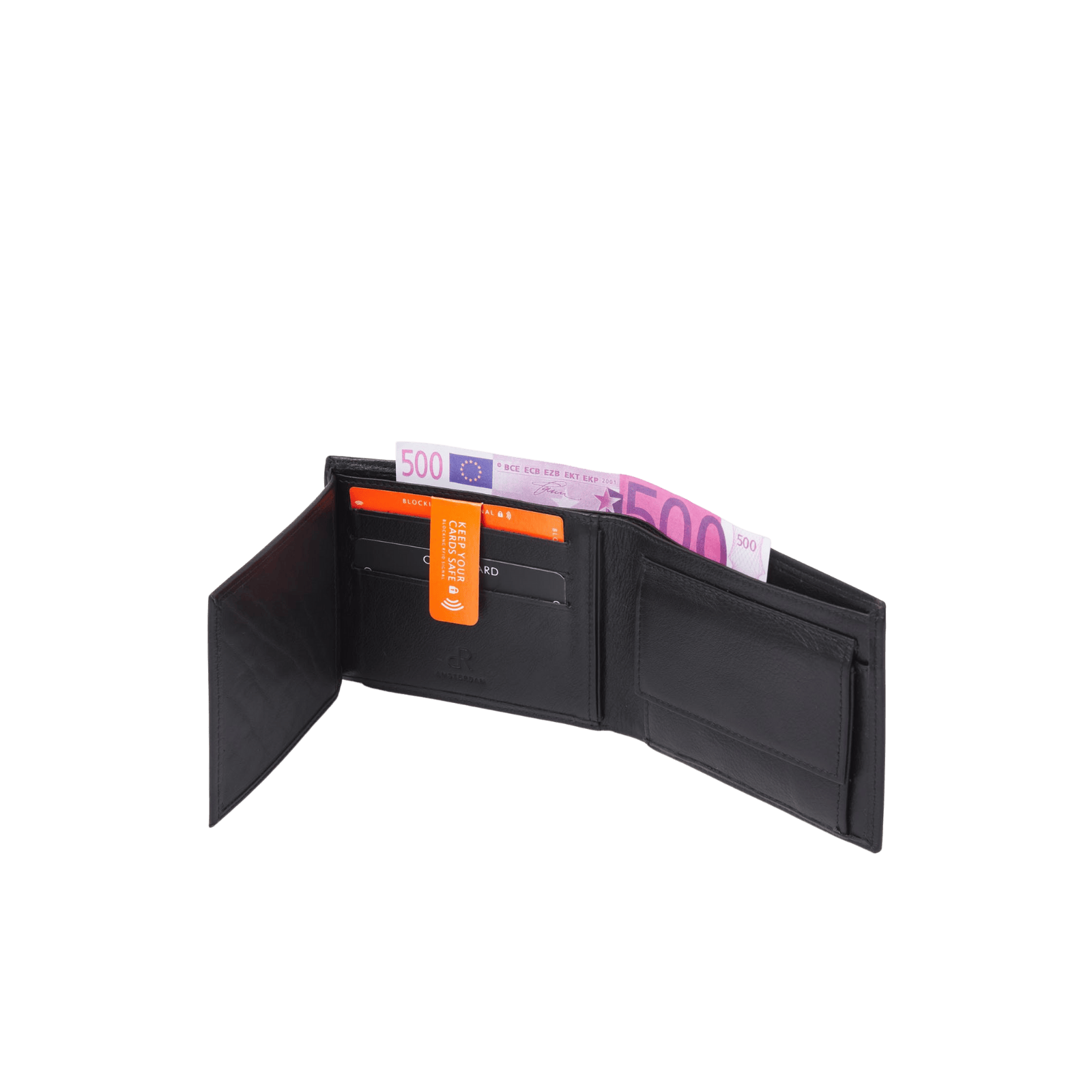 Portemonnee voor heren, billfold met RFID-bescherming en vakken