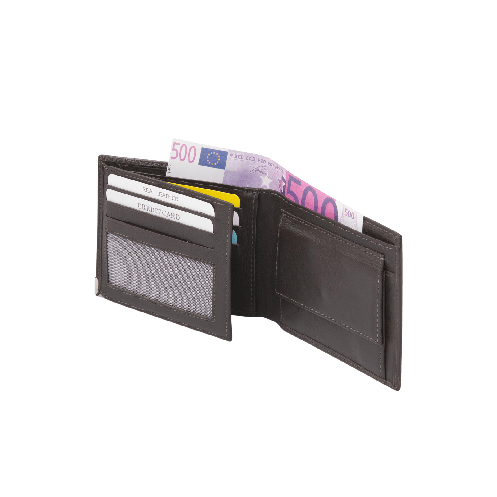 Portemonnee voor heren, billfold met RFID-bescherming en vakken