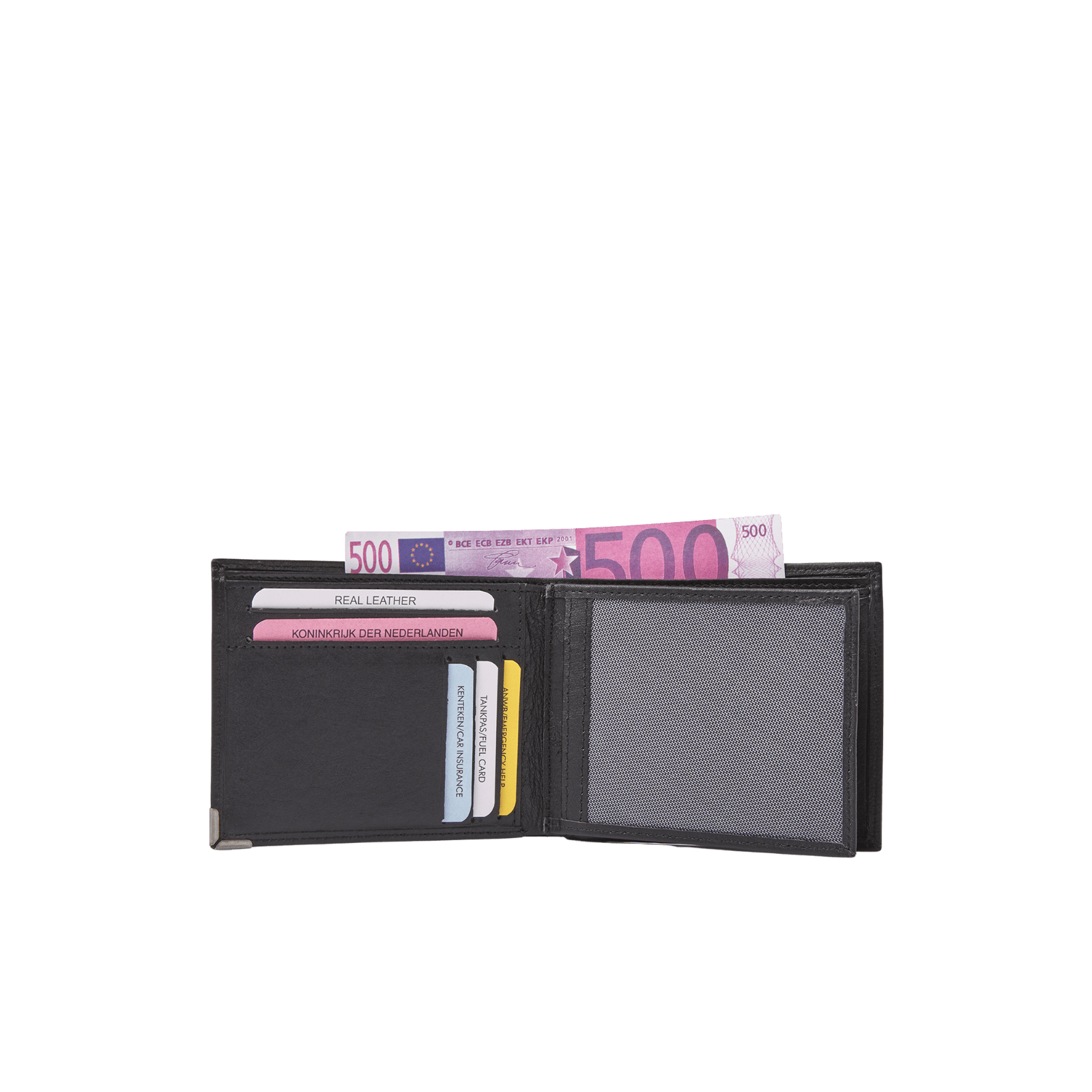 Heren portemonnee met RFID bescherming, 10 vakken en muntgeldvak