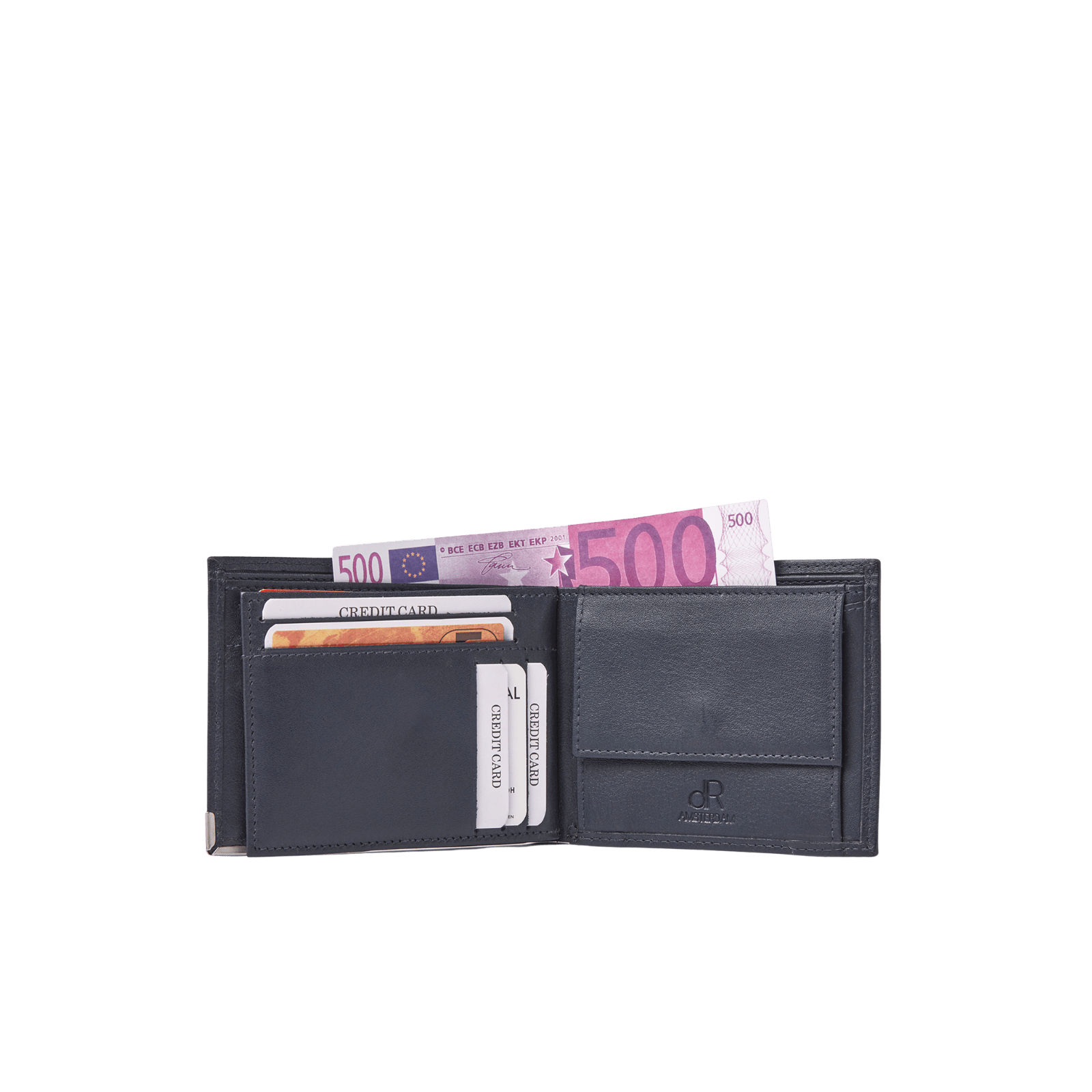 Heren portemonnee met RFID bescherming, 10 vakken en muntgeldvak