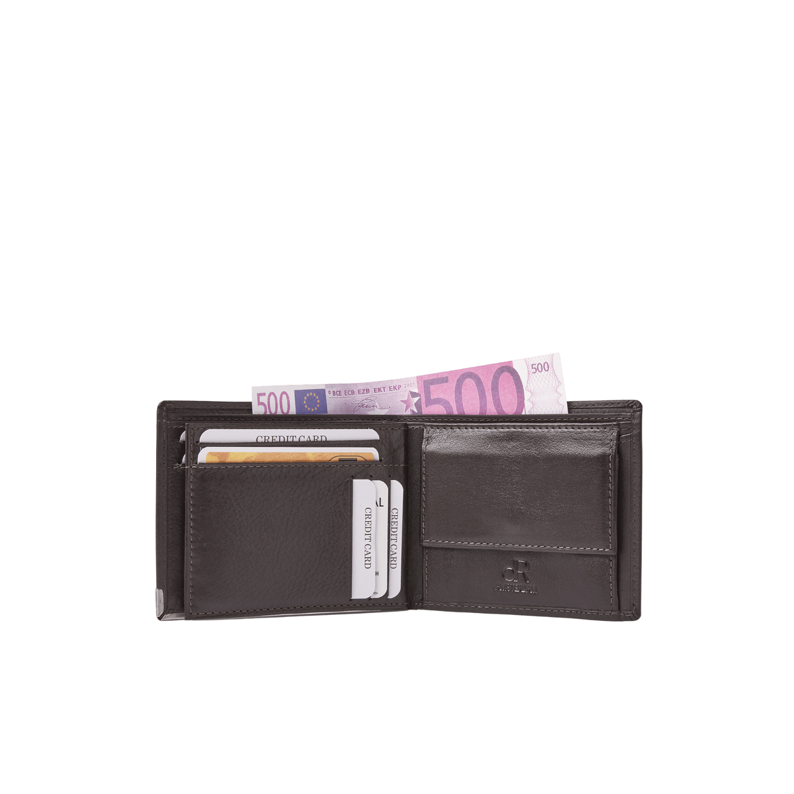 Heren portemonnee met RFID bescherming, 10 vakken en muntgeldvak