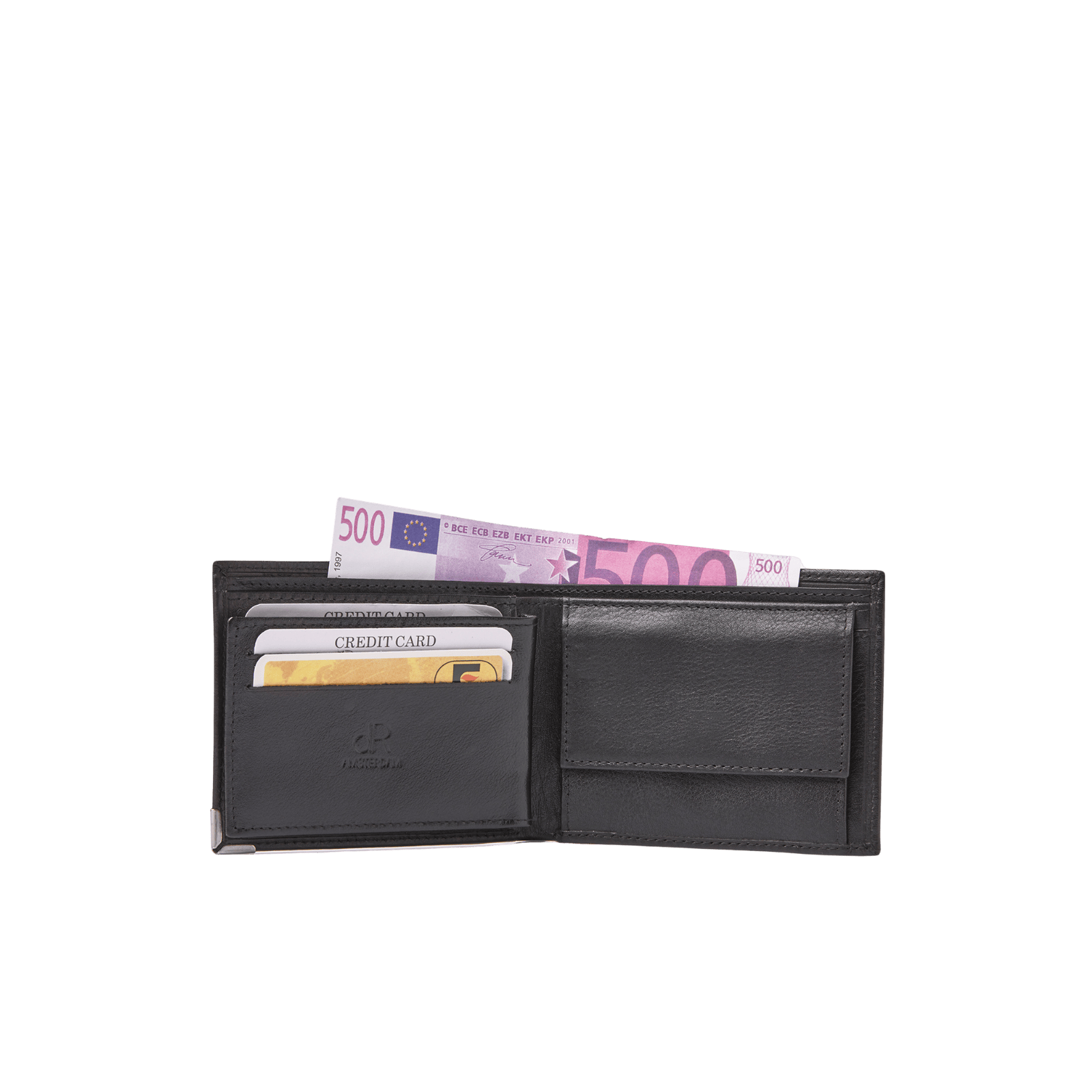 Billfold portemonnee heren met uitschuifbare pasjeshouder en RFID