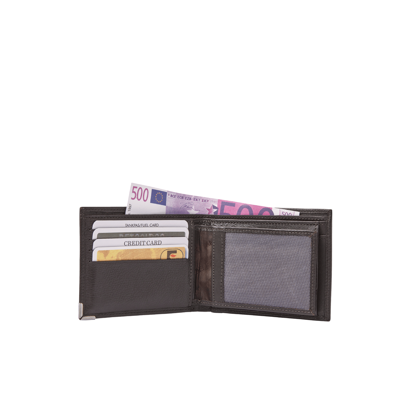 Billfold portemonnee heren met uitschuifbare pasjeshouder en RFID