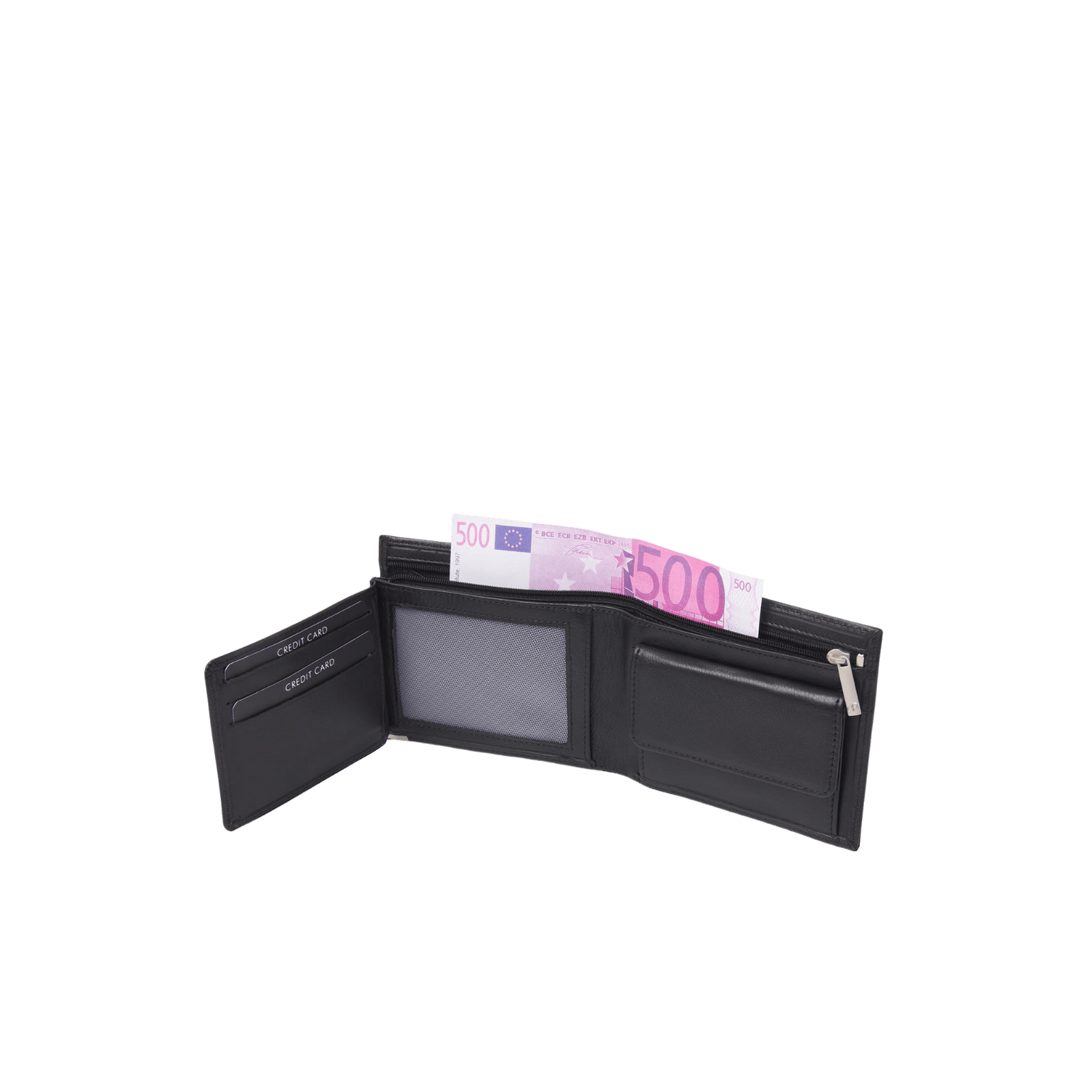 Heren portemonnee met ritssluiting, RFID-bescherming en stijl