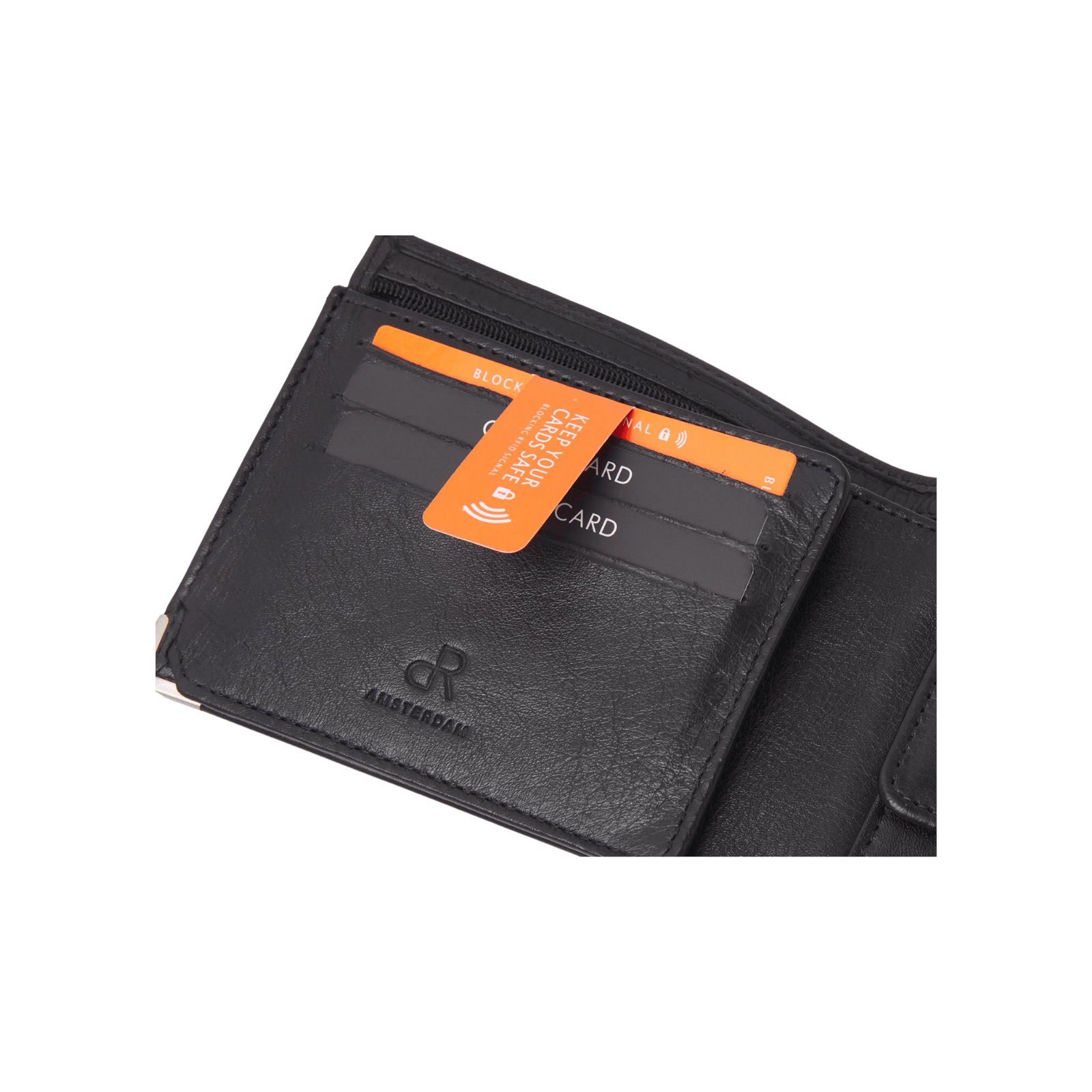 Heren portemonnee met ritssluiting, RFID-bescherming en stijl