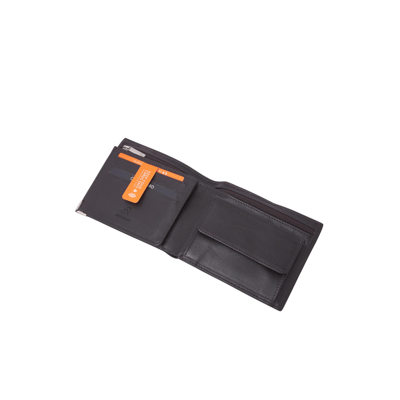 Heren portemonnee met ritssluiting, RFID-bescherming en stijl