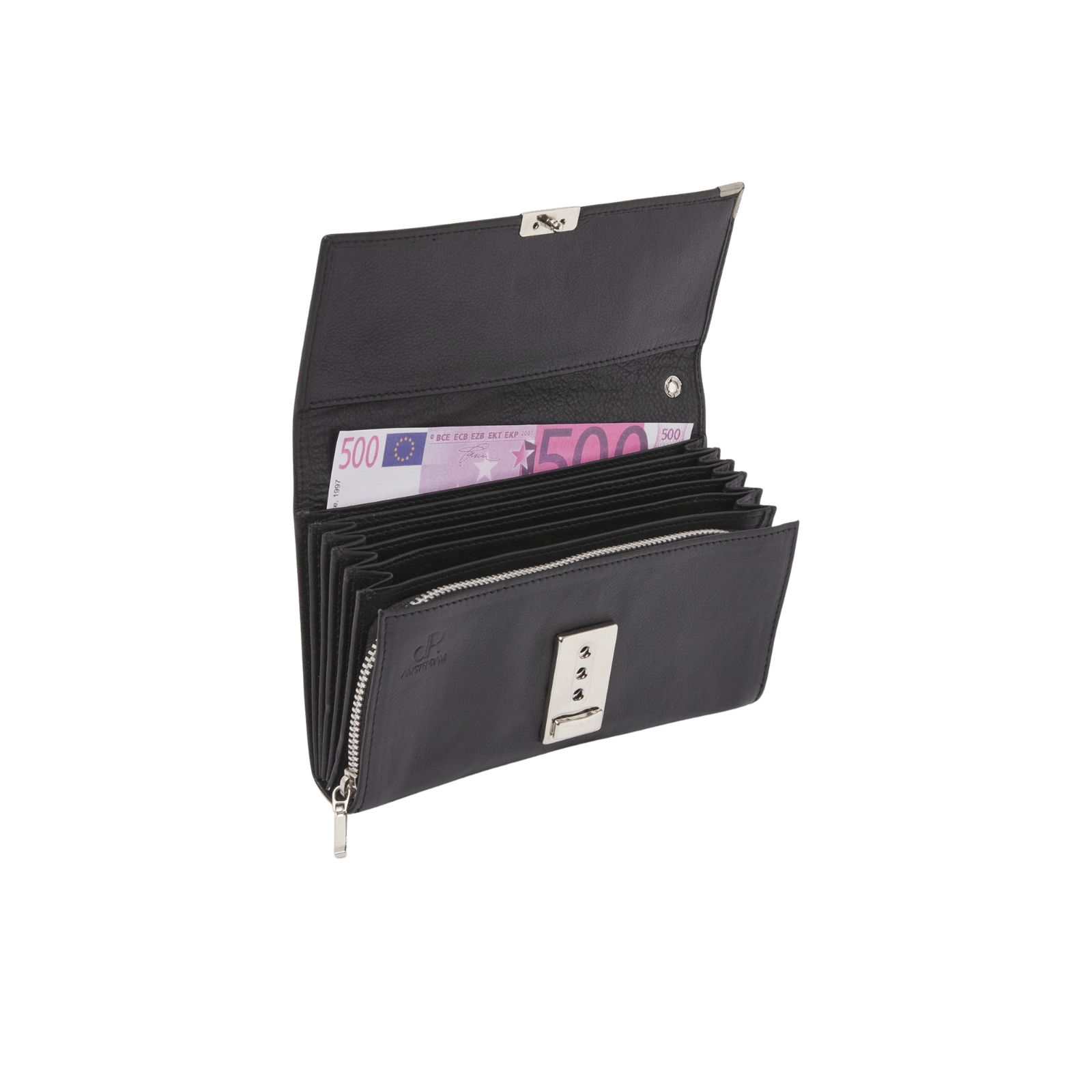 Waiter's wallet for the hospitality industry, featuring a zipper and coin holder, compact