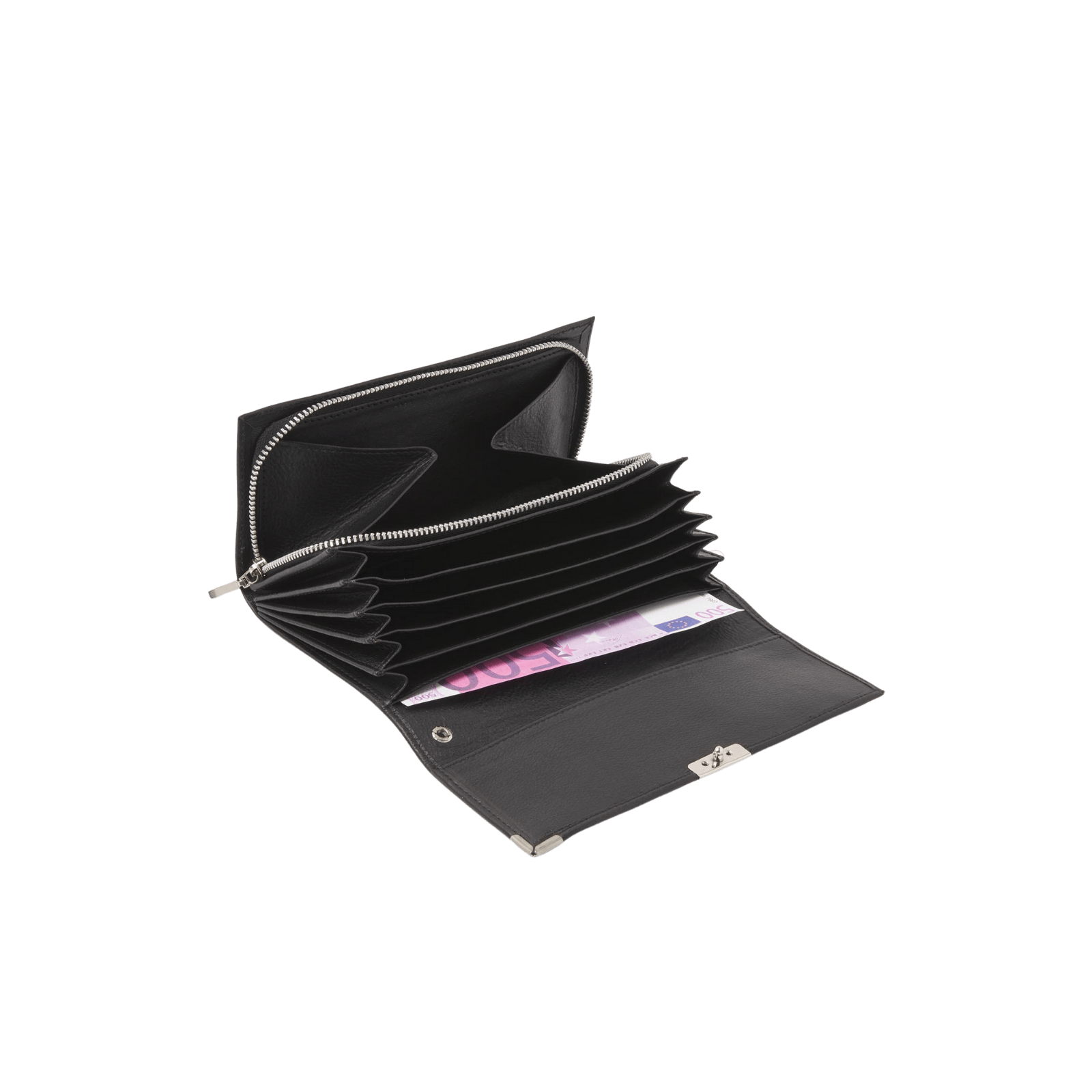 Waiter's wallet for the hospitality industry, featuring a zipper and coin holder, compact