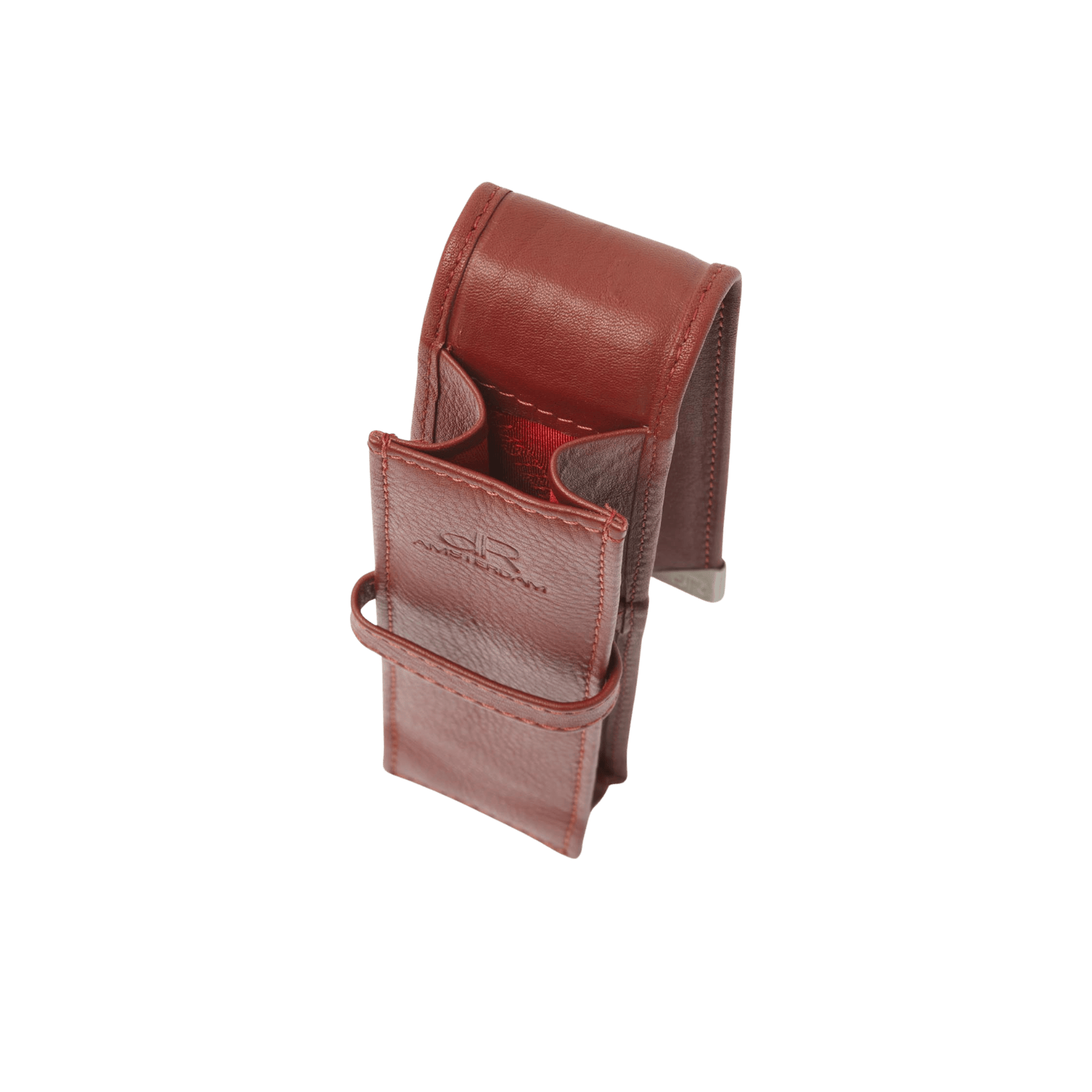 Leather pen case for one or multiple pens, luxury pen holder with flap and style.