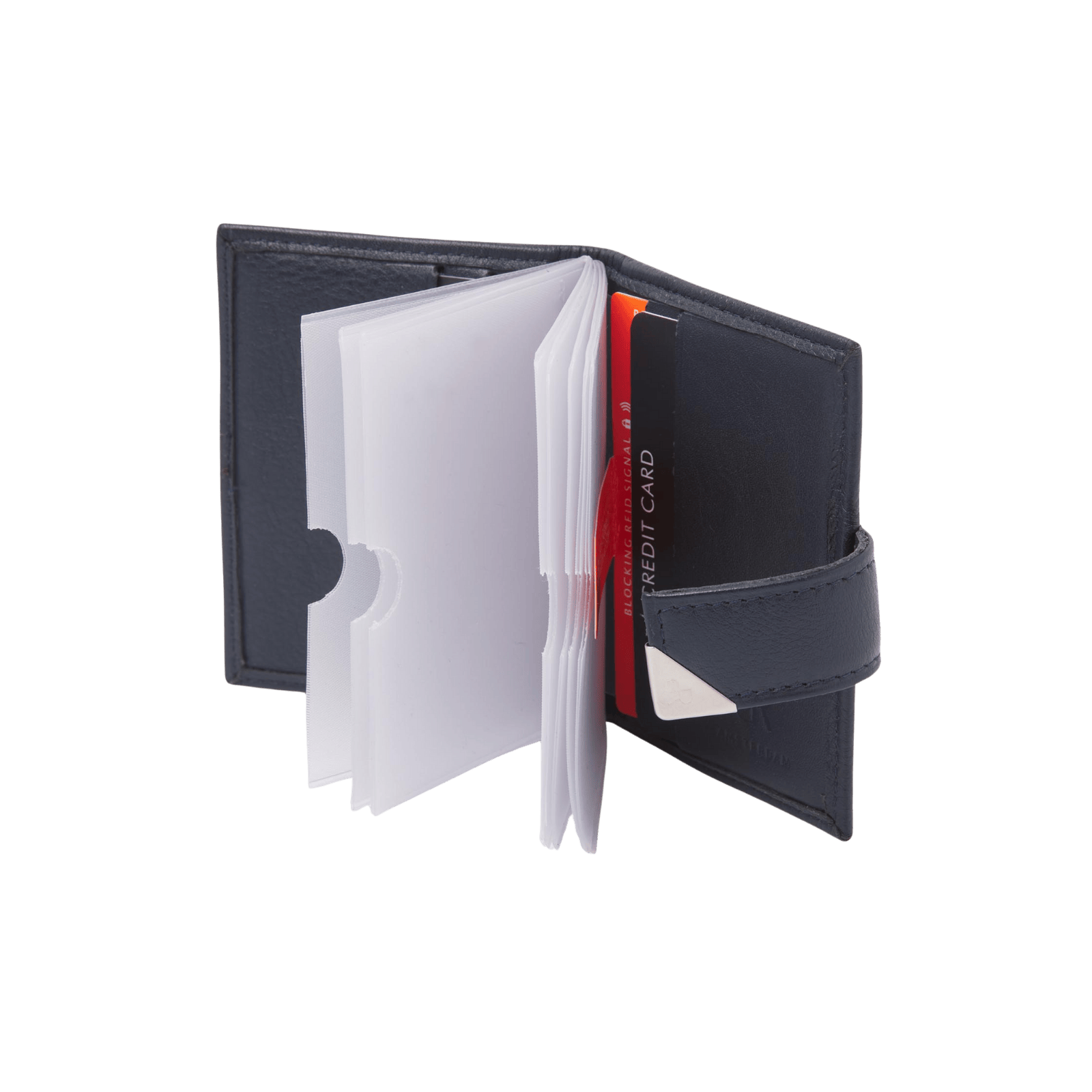 Creditcard-etui voor mannen, vrouwen, met RFID en druksluiting