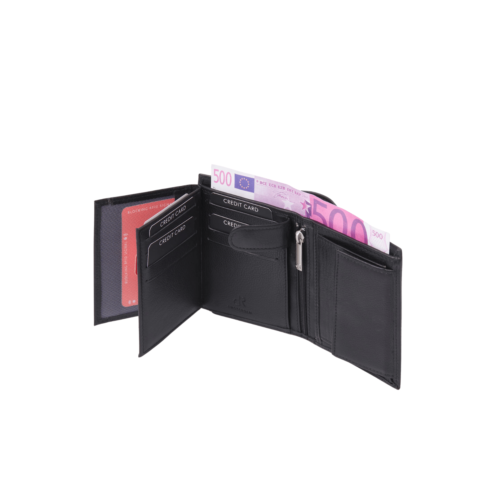 Portefeuille voor heren en dames, met kaarthouder en RFID-bescherming