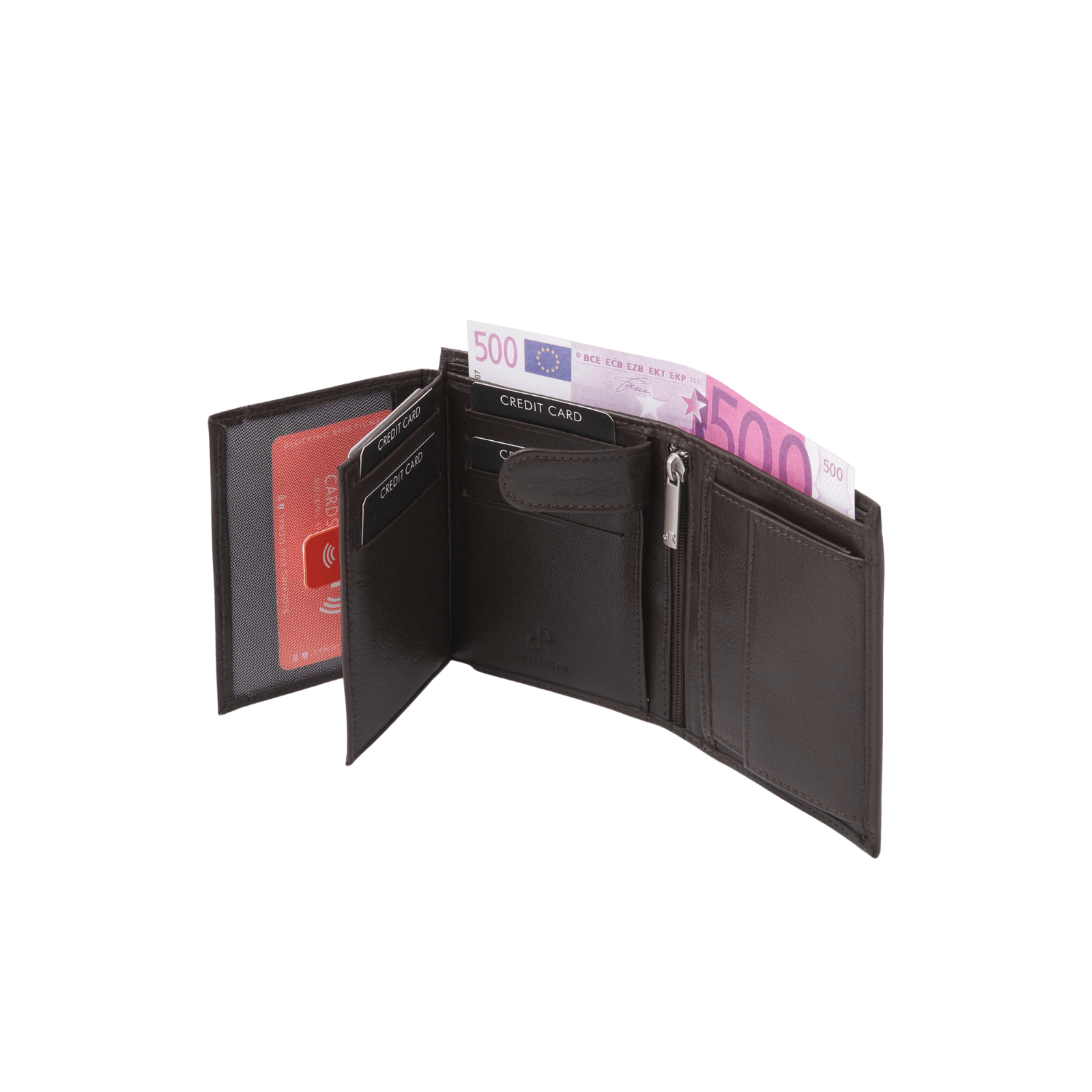 Portefeuille voor heren en dames, met kaarthouder en RFID-bescherming