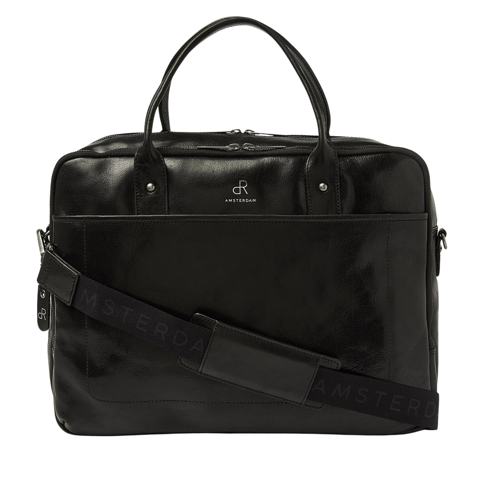Werktas voor heren en dames, laptoptas met schouderriem en vakken