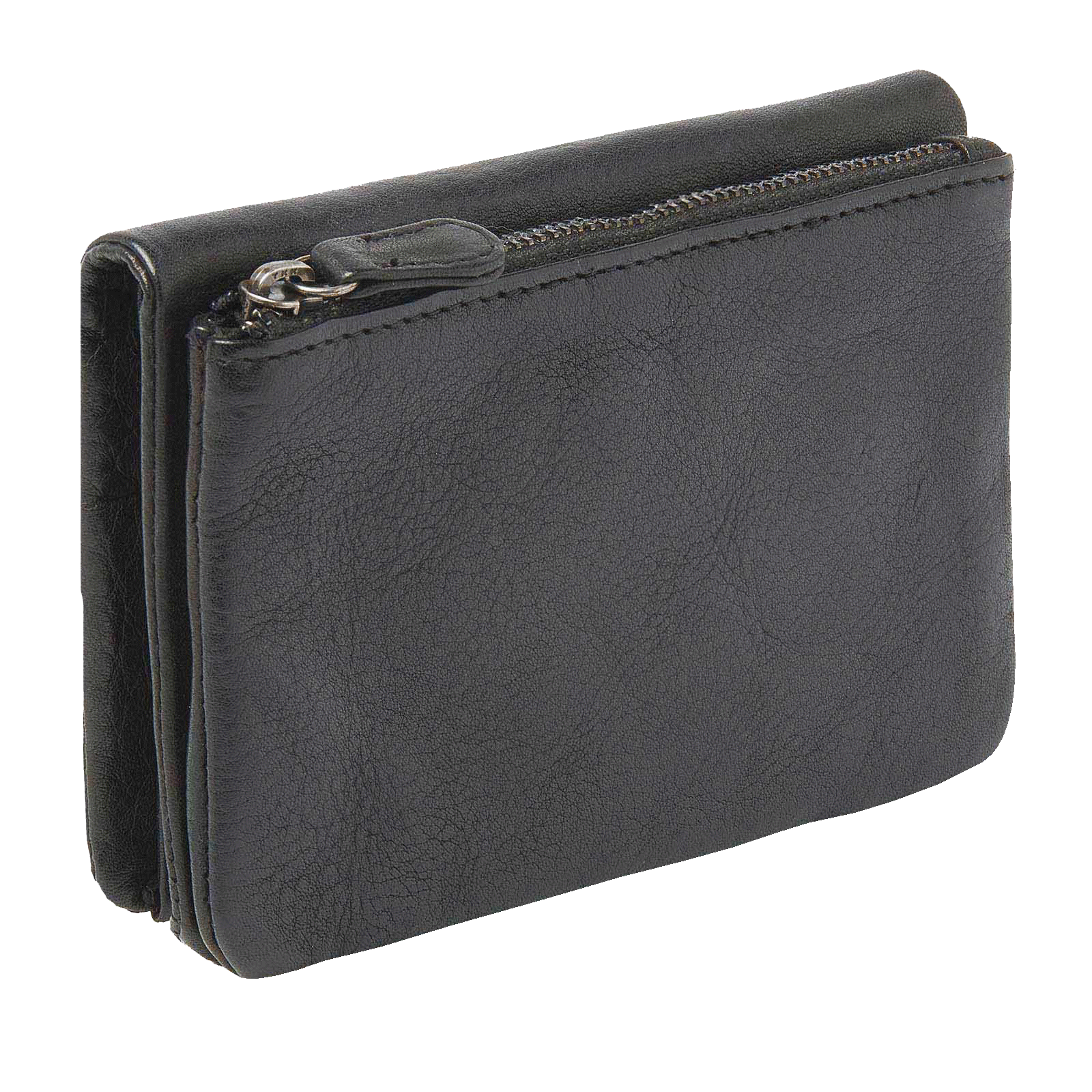 Damesportemonnee met RFID, leren wallet en veel pasjesvakjes