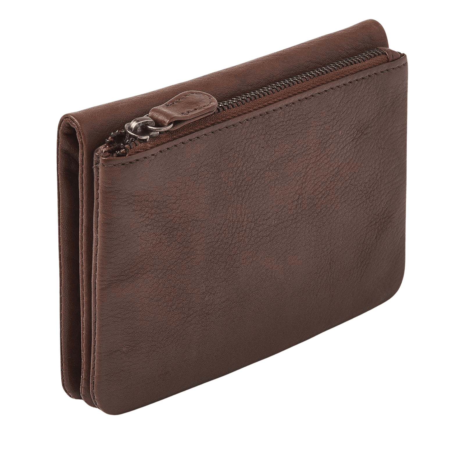 Damesportemonnee met RFID, leren wallet en veel pasjesvakjes