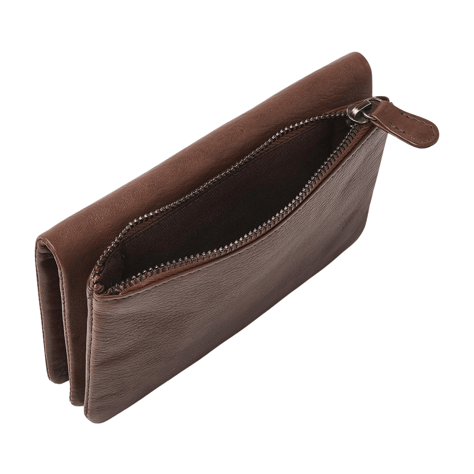 Damesportemonnee met RFID, leren wallet en veel pasjesvakjes