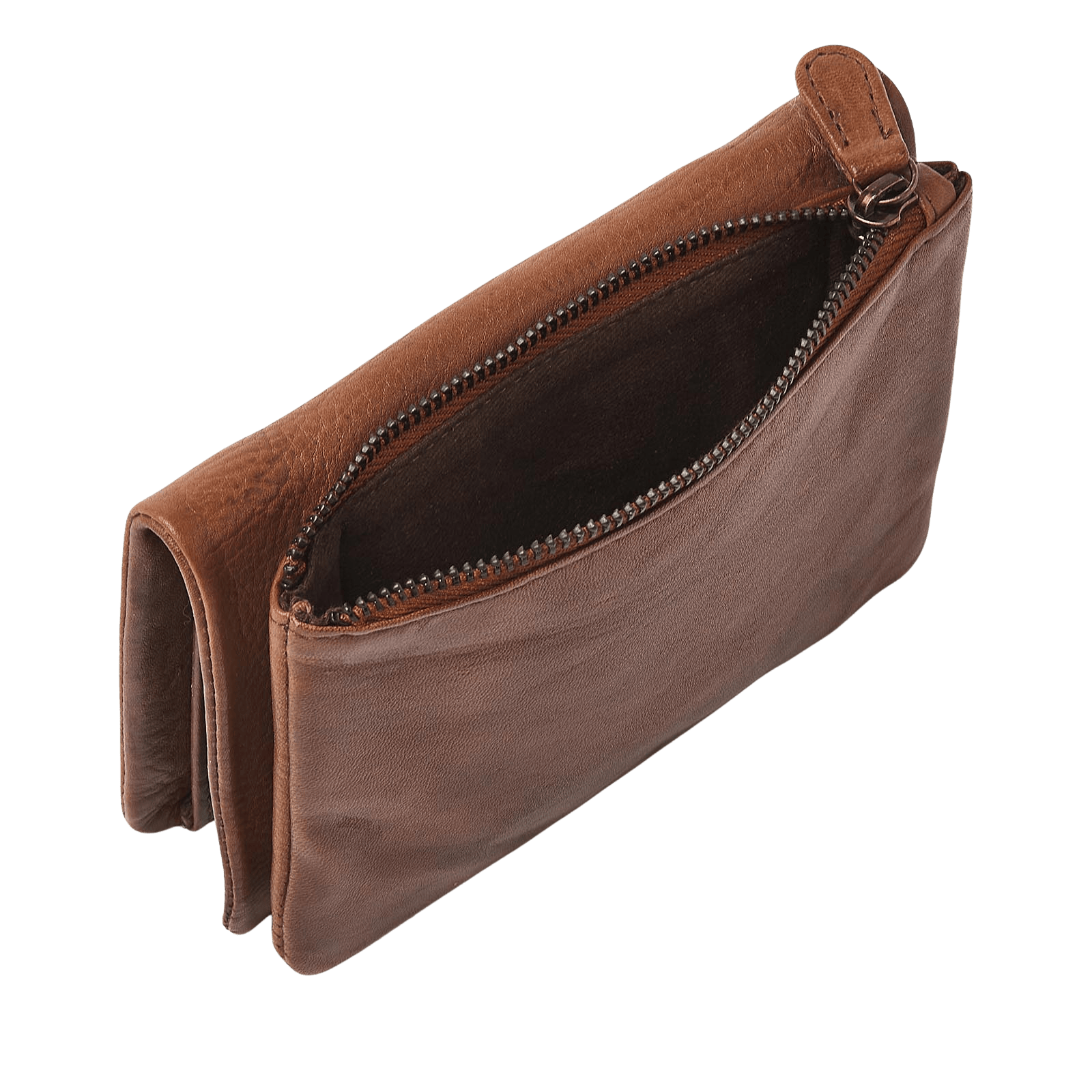 Damesportemonnee met RFID, leren wallet en veel pasjesvakjes