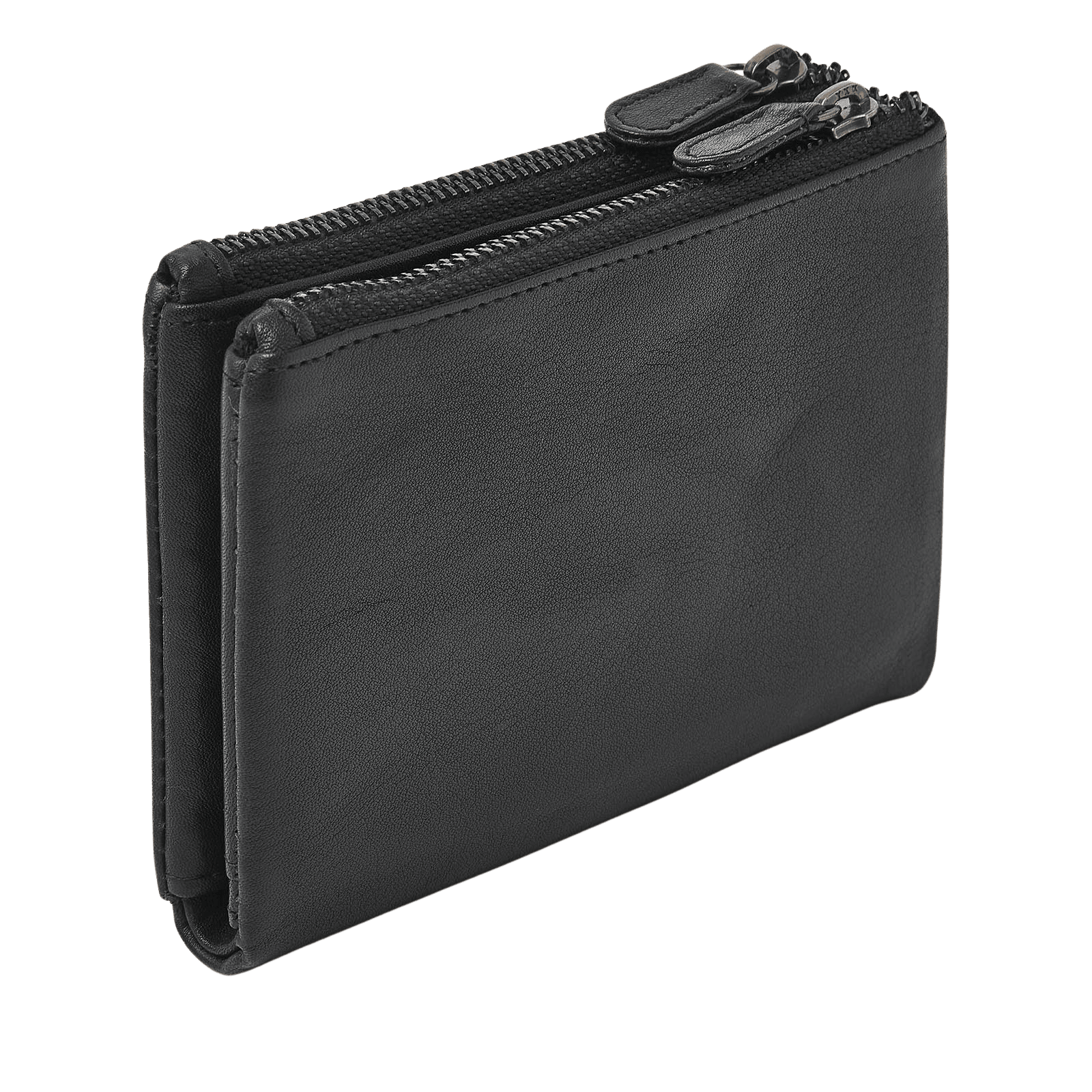 Damesportemonnee met ritsvakken, drukknop en multifunctioneel ontwerp