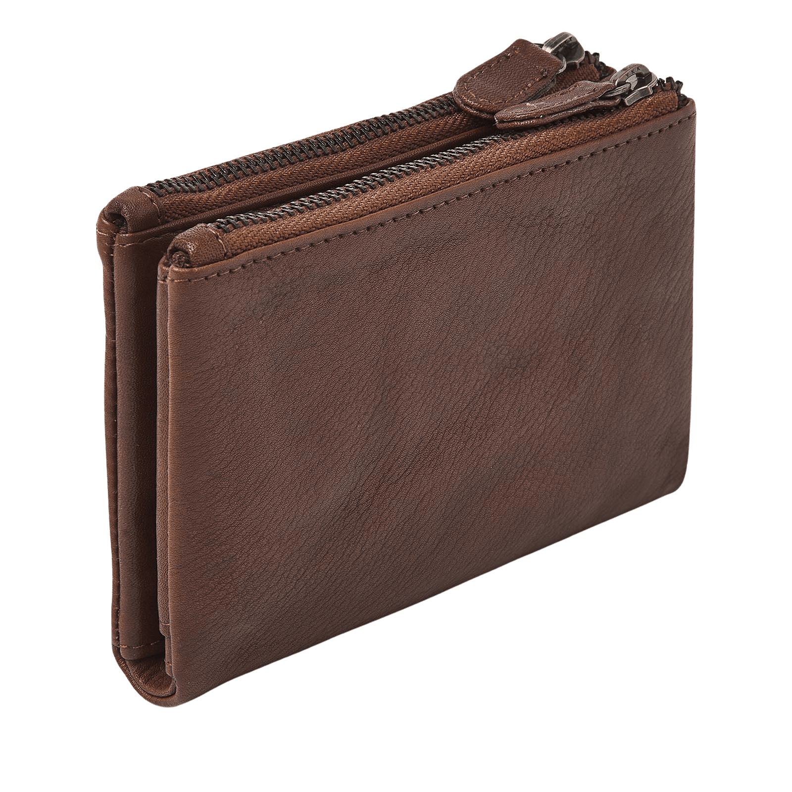 Damesportemonnee met ritsvakken, drukknop en multifunctioneel ontwerp