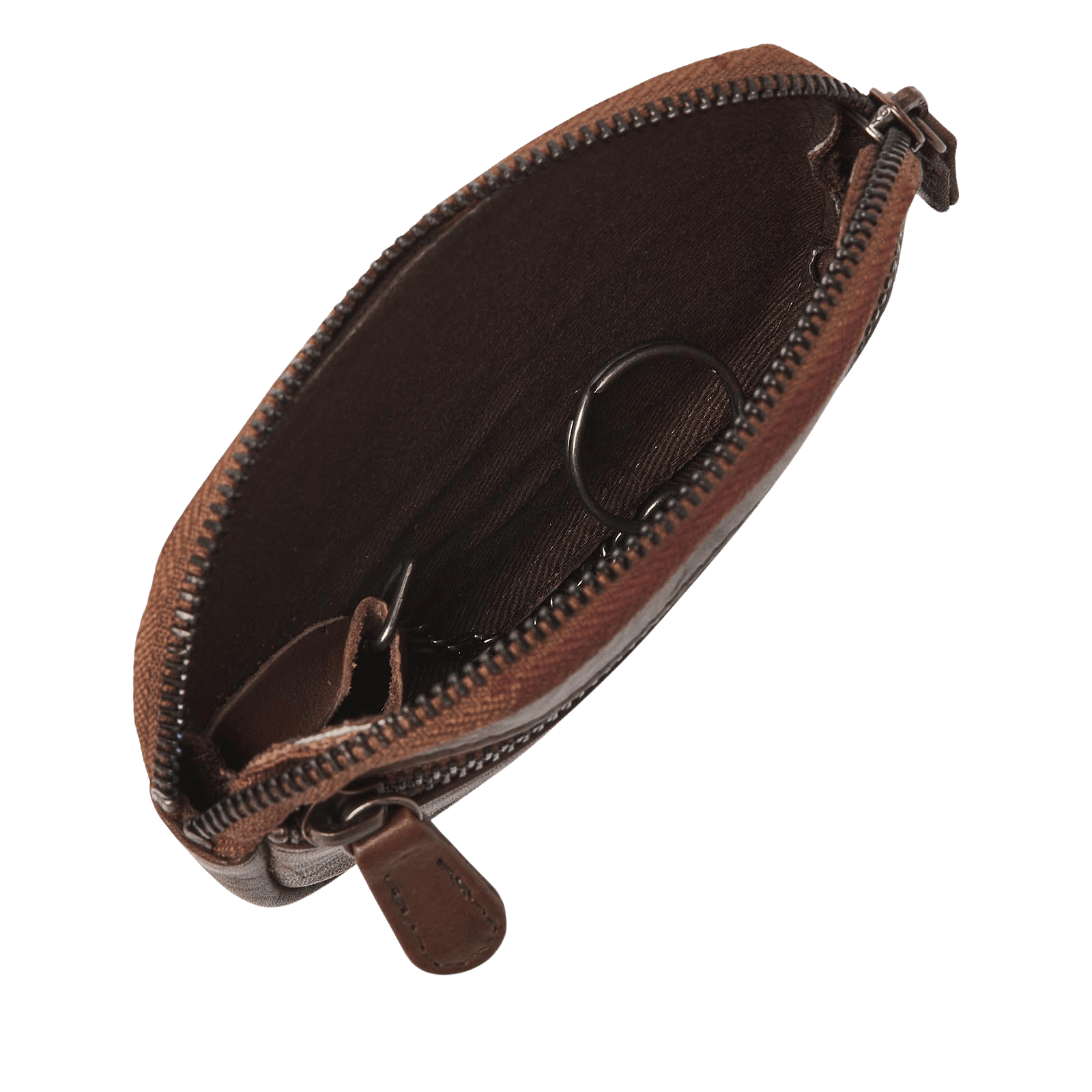 Sleutel-etui met rits, sleutelringen en RFID bescherming, compact