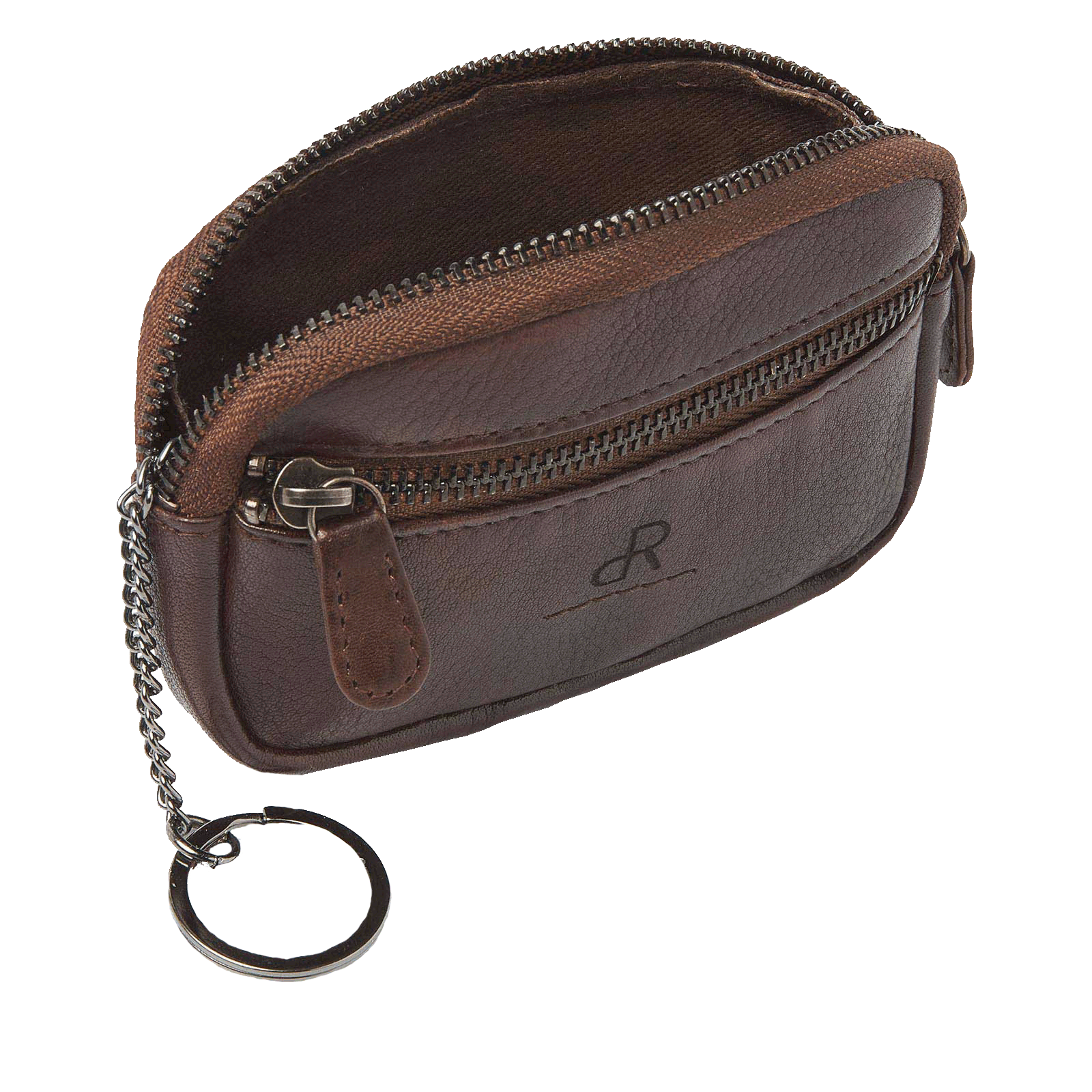 Sleutel-etui met rits, sleutelringen en RFID bescherming, compact