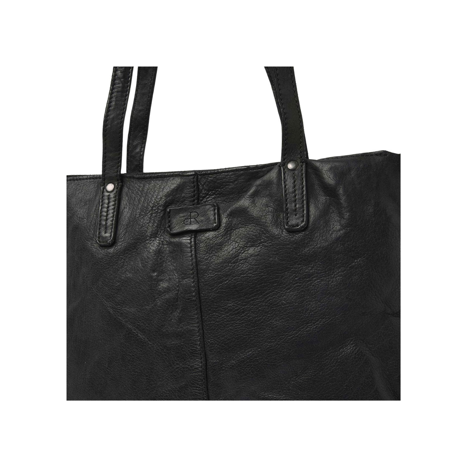 Leren shopper voor dames, met rits en diverse opbergvakken