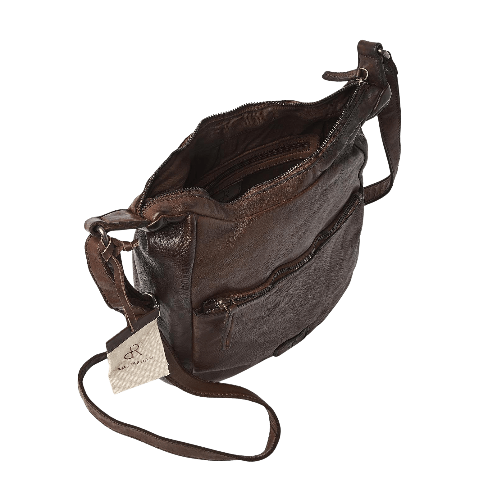 Leren schoudertas voor dames, crossbody tas en handtas met klasse