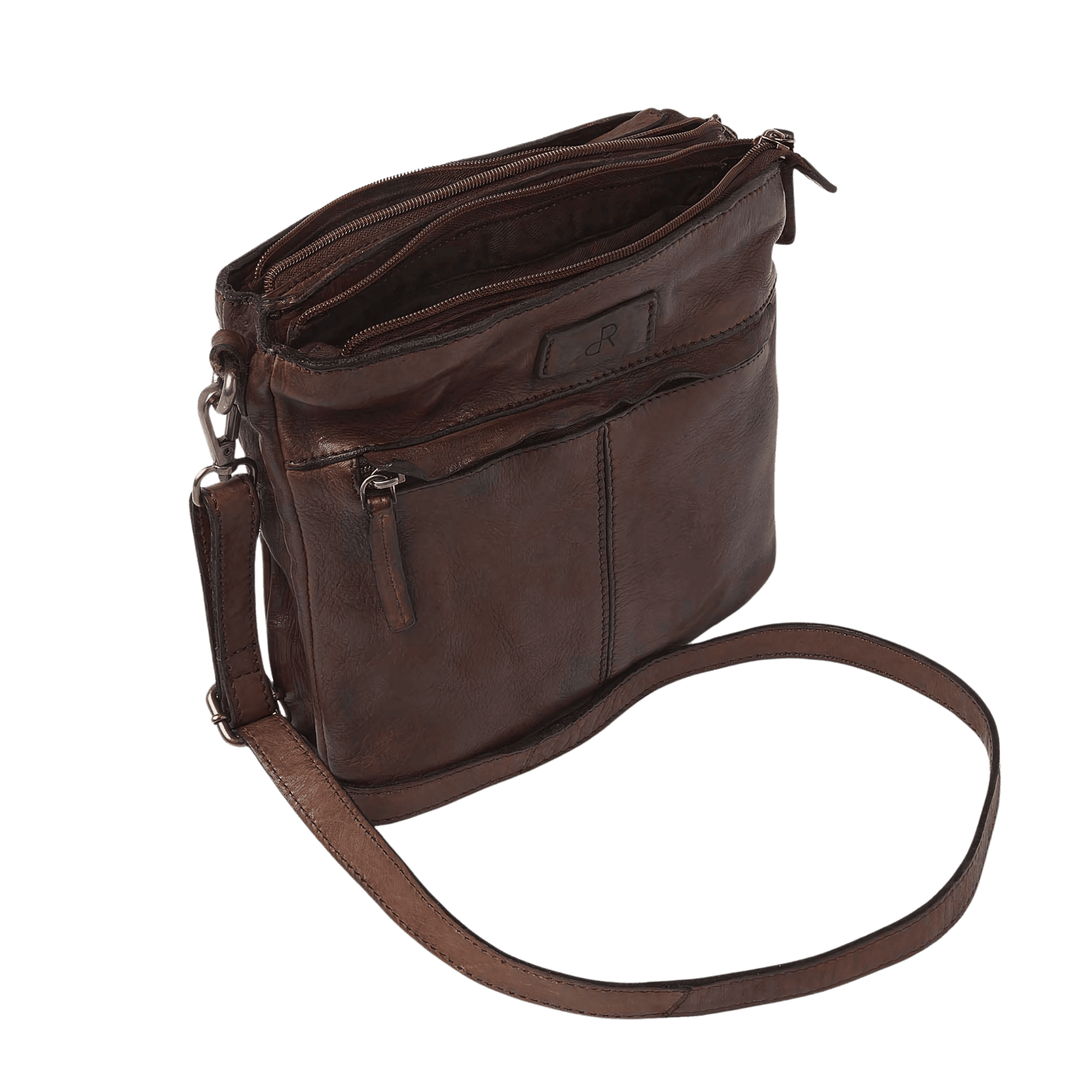 Leren schoudertas voor dames, crossbody, compact en stijlvol