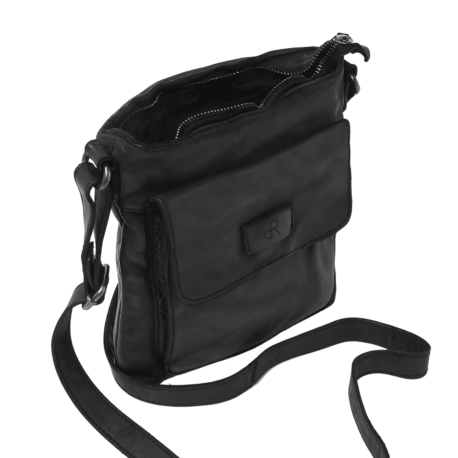 Leren Schoudertas voor dames, Crossbody tas en handtas, compact