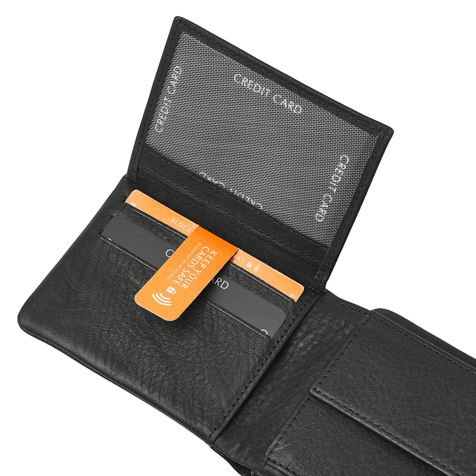 Leren Portemonnee voor Heren met Muntgeldvak, RFID en 6 Pasjesvakken