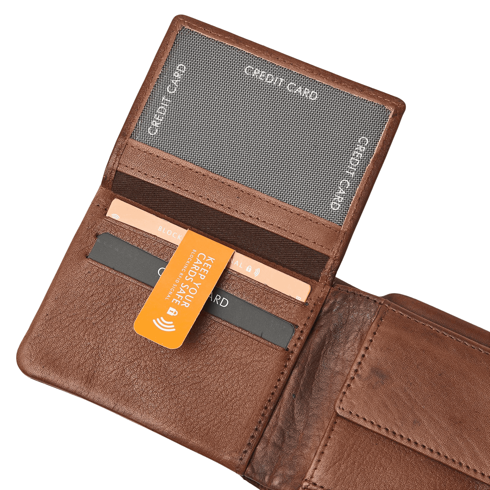 Leren Portemonnee voor Heren met Muntgeldvak, RFID en 6 Pasjesvakken