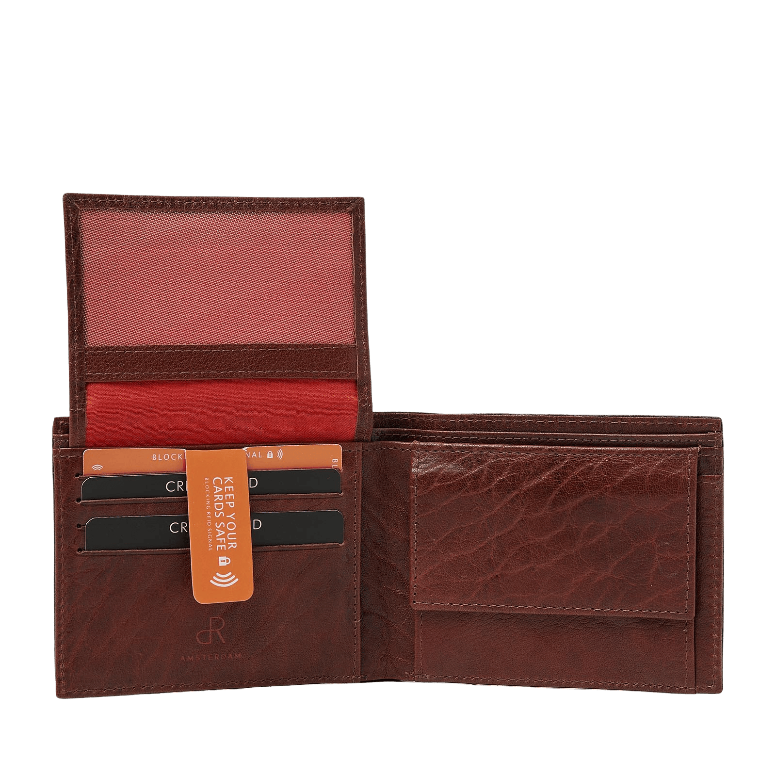 Billfold portemonnee heren met RFID-bescherming en ruimte voor 8 passen